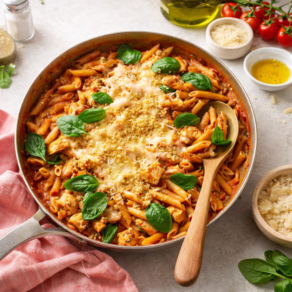 Creamy Garlic Parmesan Chicken Pasta