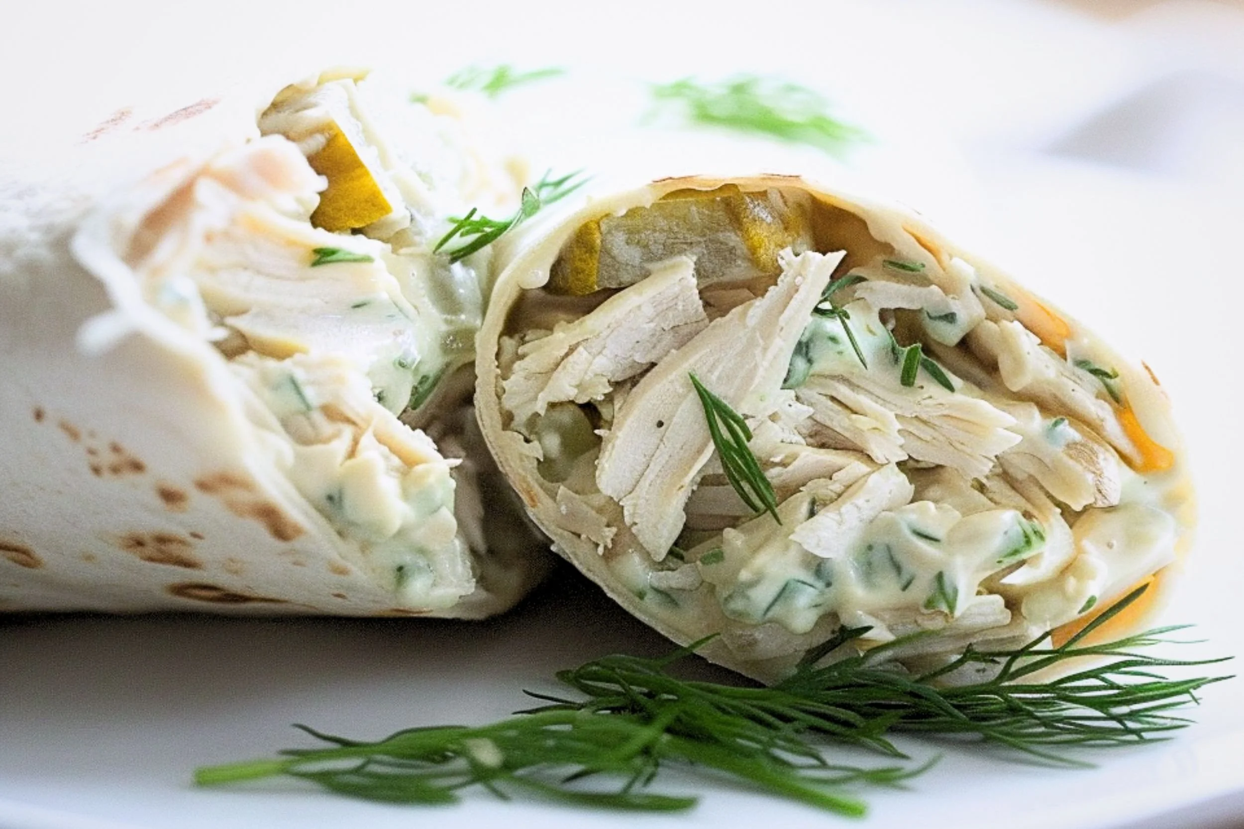 Dill Pickle Chicken Salad Wraps