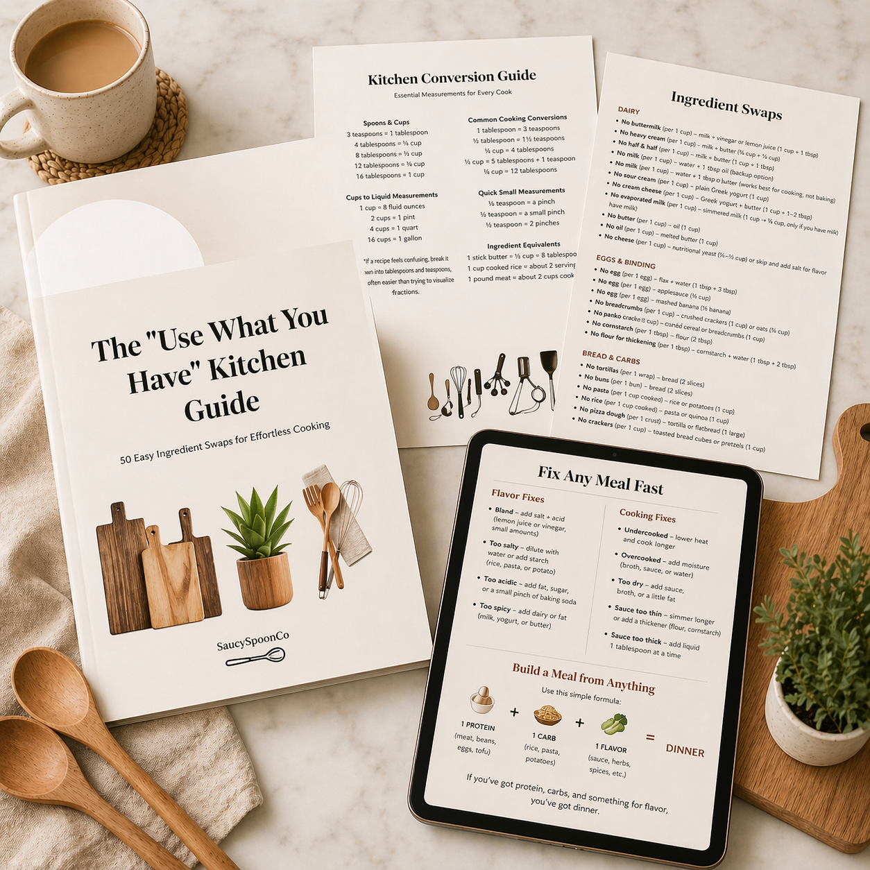 The “Use What You Have” Kitchen Guide  | 50 Ingredient Swaps That Save Dinner