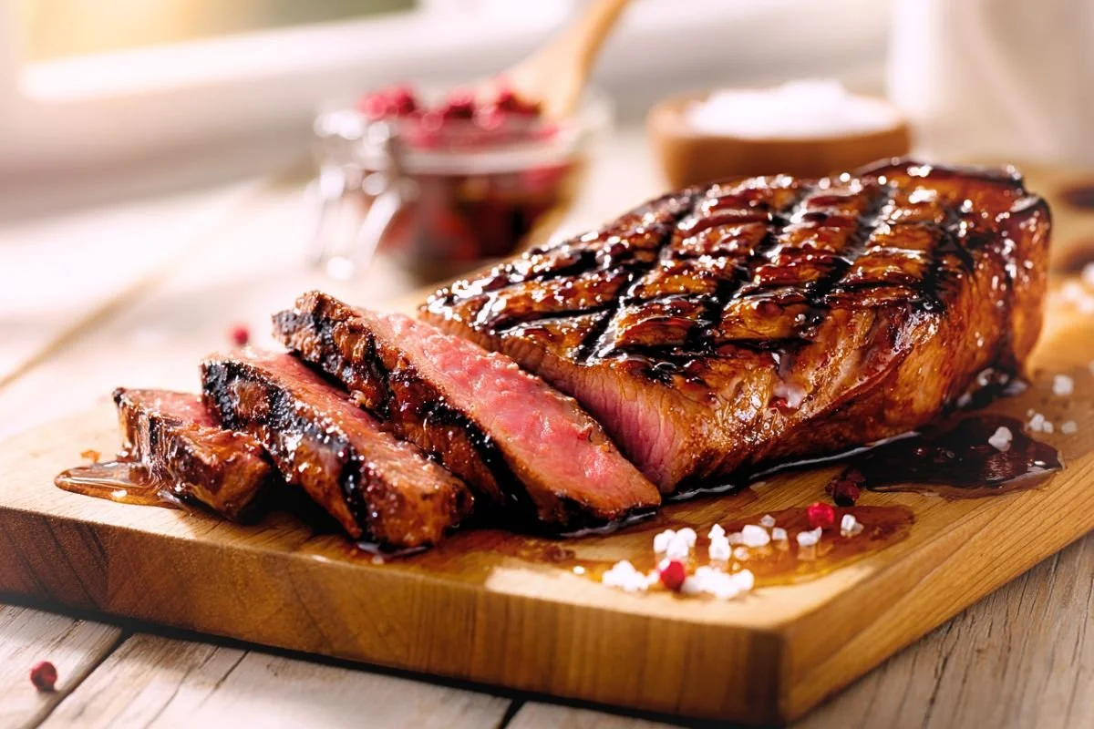Grilled Sirloin Steak with Sweet-Heat Marinade