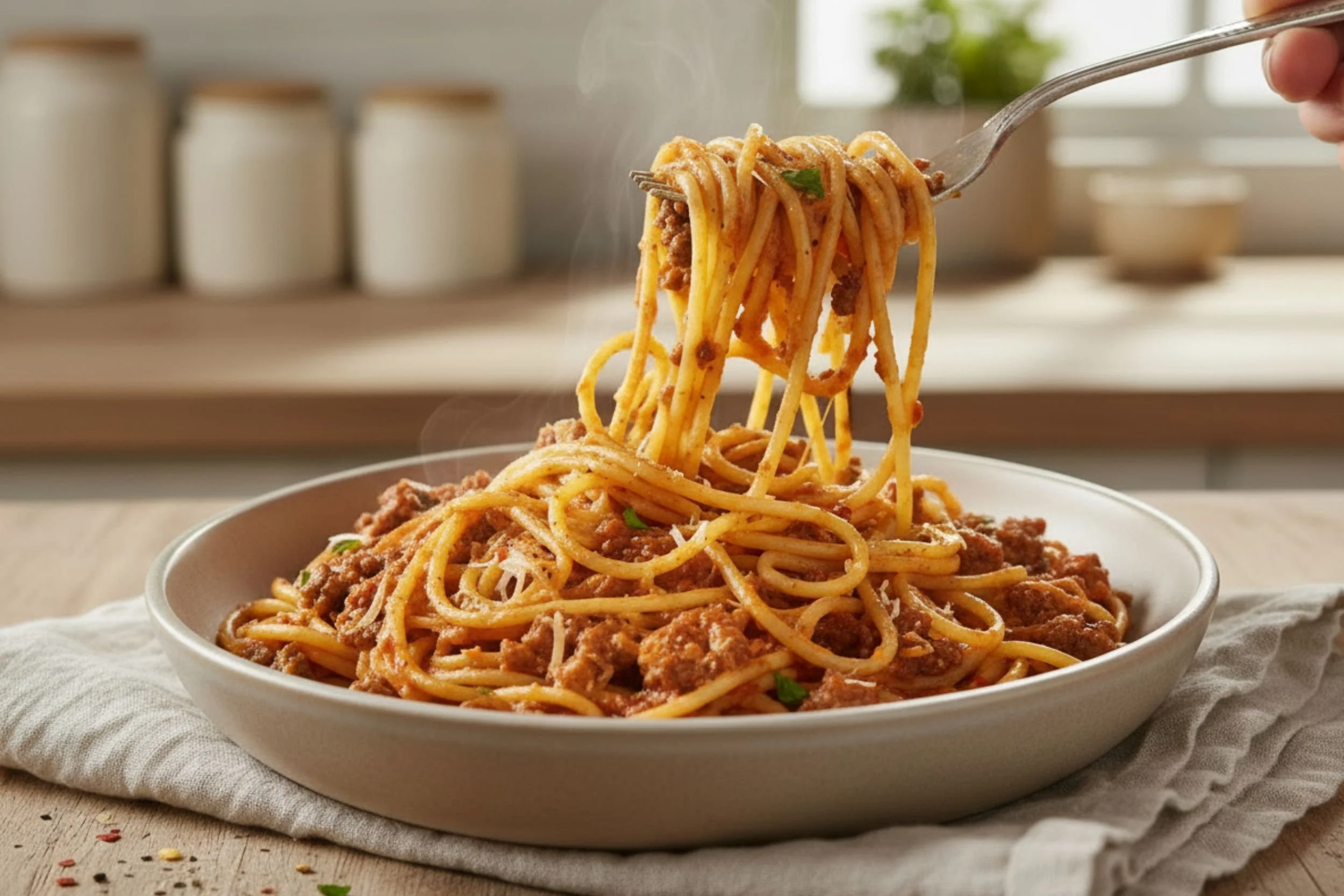 Creamy Dirty Spaghetti Recipe (Easy Cheesy Beef Pasta Dinner)