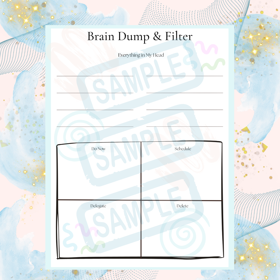 ADHD Planner Printable for Adults | Daily Focus & Brain Dump Reset Pack ...