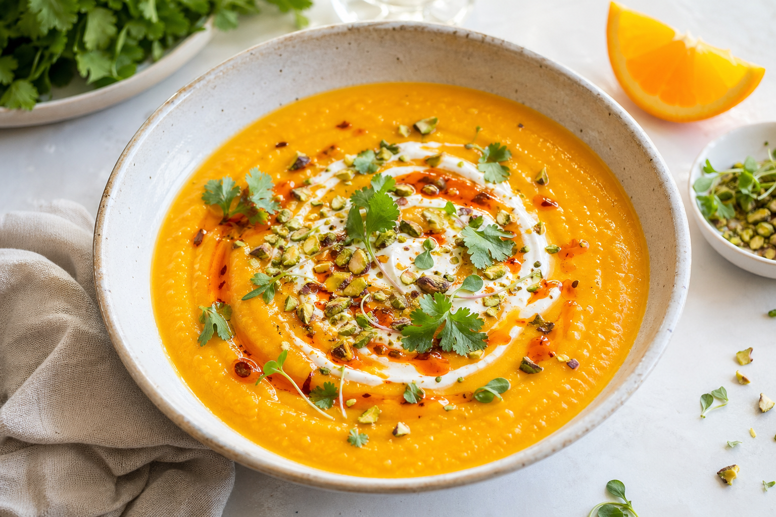 Bright and Creamy Butternut Squash Soup (Perfect for Spring or Summer)