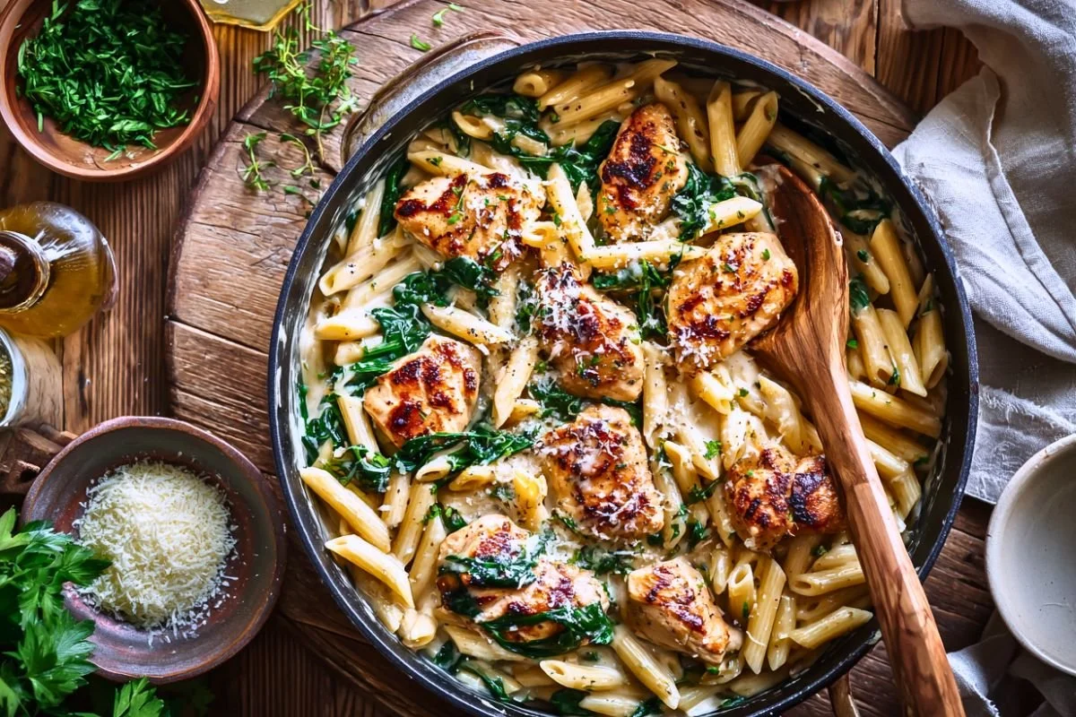Creamy Garlic Parmesan Chicken Pasta Recipe