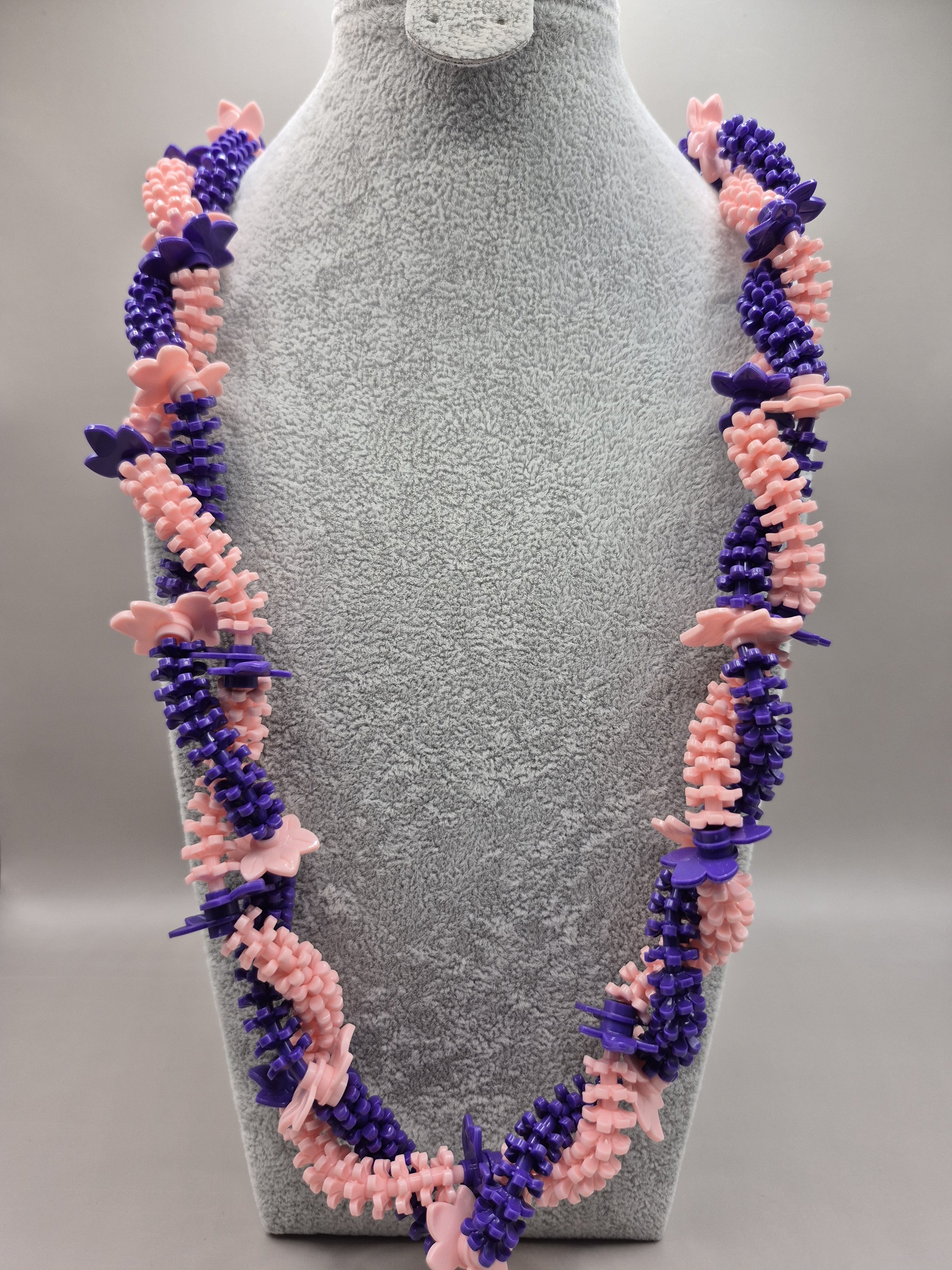 Purple and Pink flowers and leaves