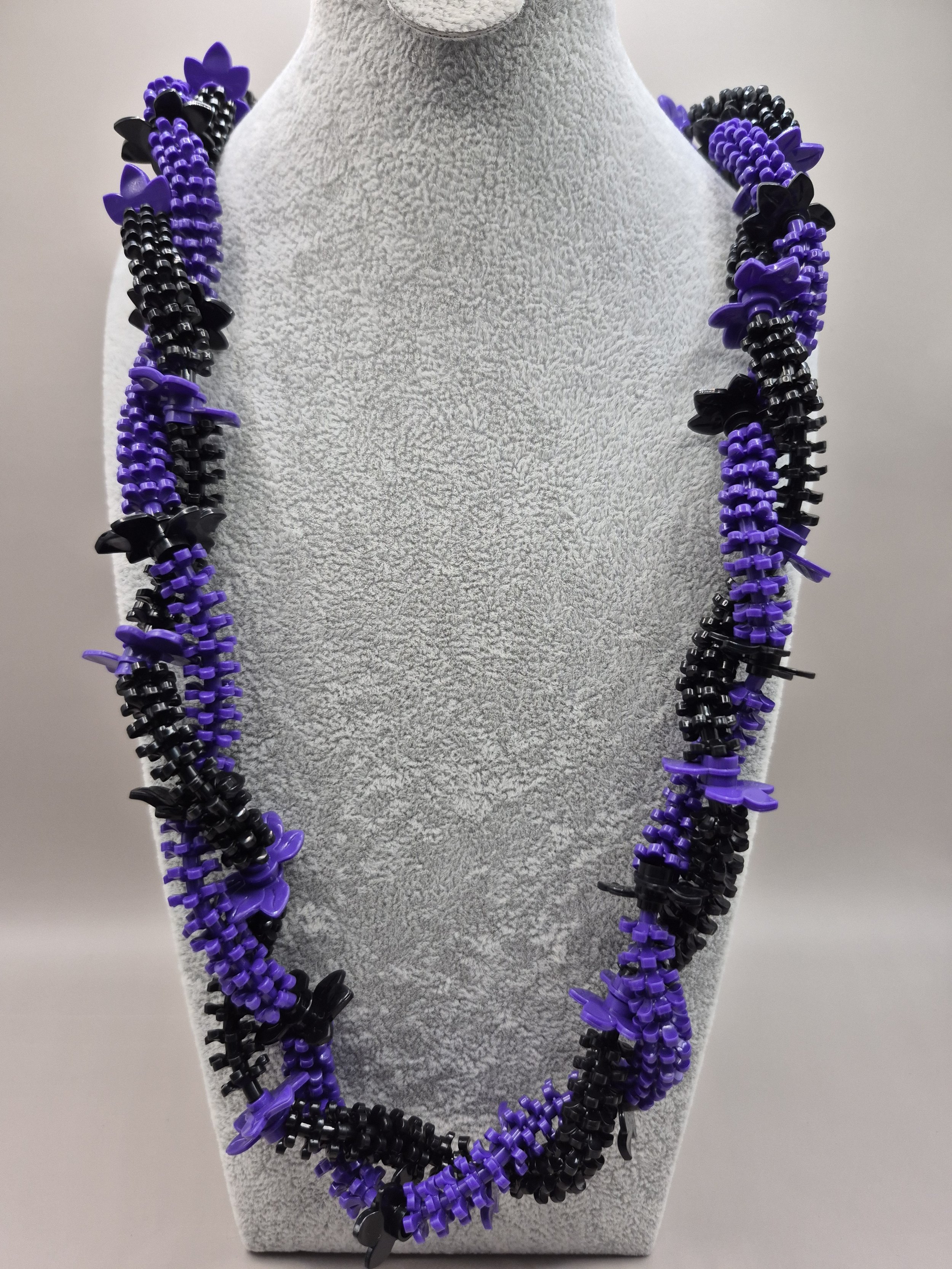 Purple and Black flowers and leaves