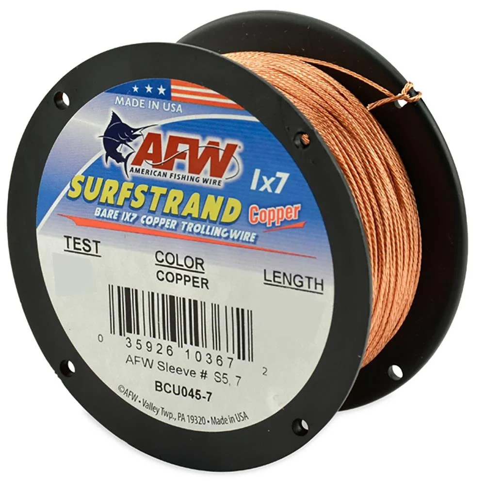 American Fishing Wire Surfstrand 1x7 Copper Trolling Wire
