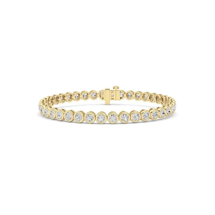 Bezel Round Tennis Bracelet – Kira Jewels.jfif