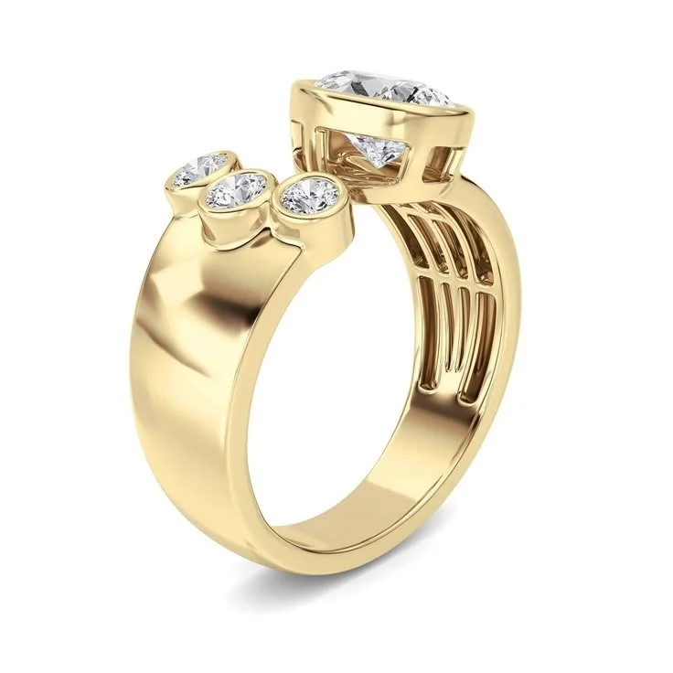 Open Cigar Band Pear and Round Fashion Ring – Kira Jewels (3).jfif