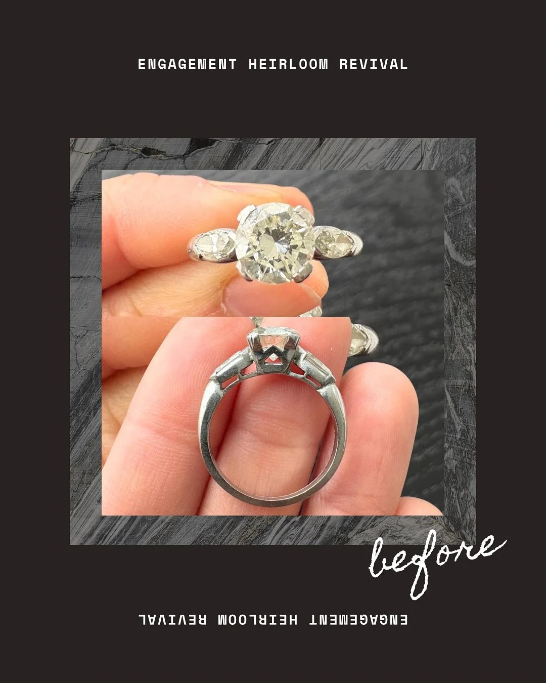 Quinn came to me wanting to transform his family&rsquo;s vintage diamond ring into a new engagement ring for his partner Lillian. I never met Lillian during the design process as this was going to be a surprise proposal. Not meeting the person you&rs