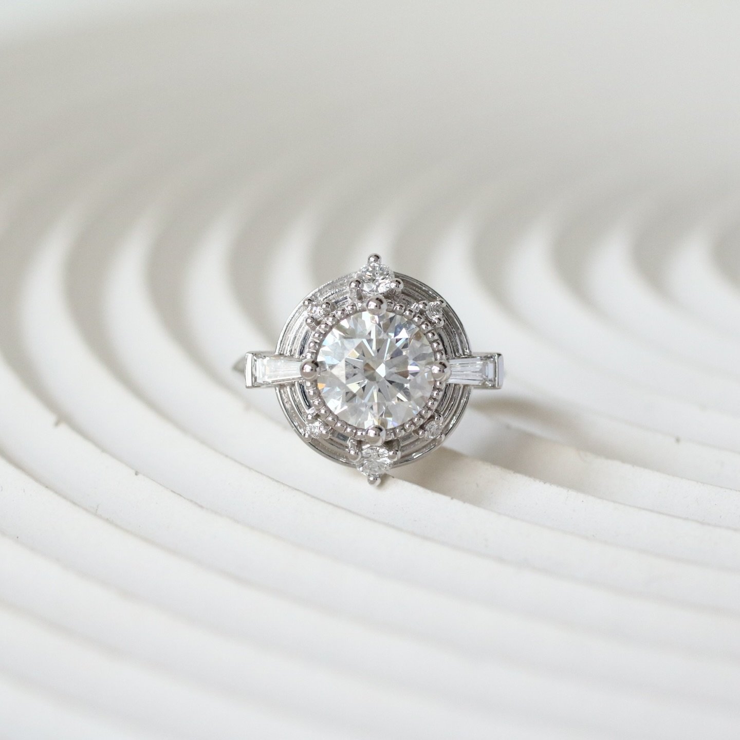 I&rsquo;m getting mega Snow Queen vibes with this one&hellip;or maybe it&rsquo;s just all the snow that hit Chicago recently&hellip;either way, Cassidy&rsquo;s customized Nebula ring is an absolute stunner and it was so fun reconceptualizing one of o