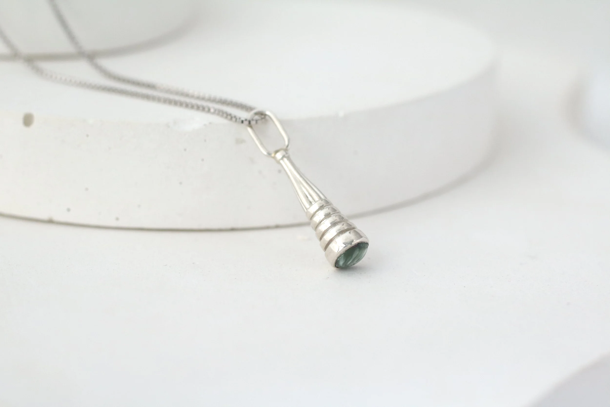 Lilith Pendant in silver and seraphinite