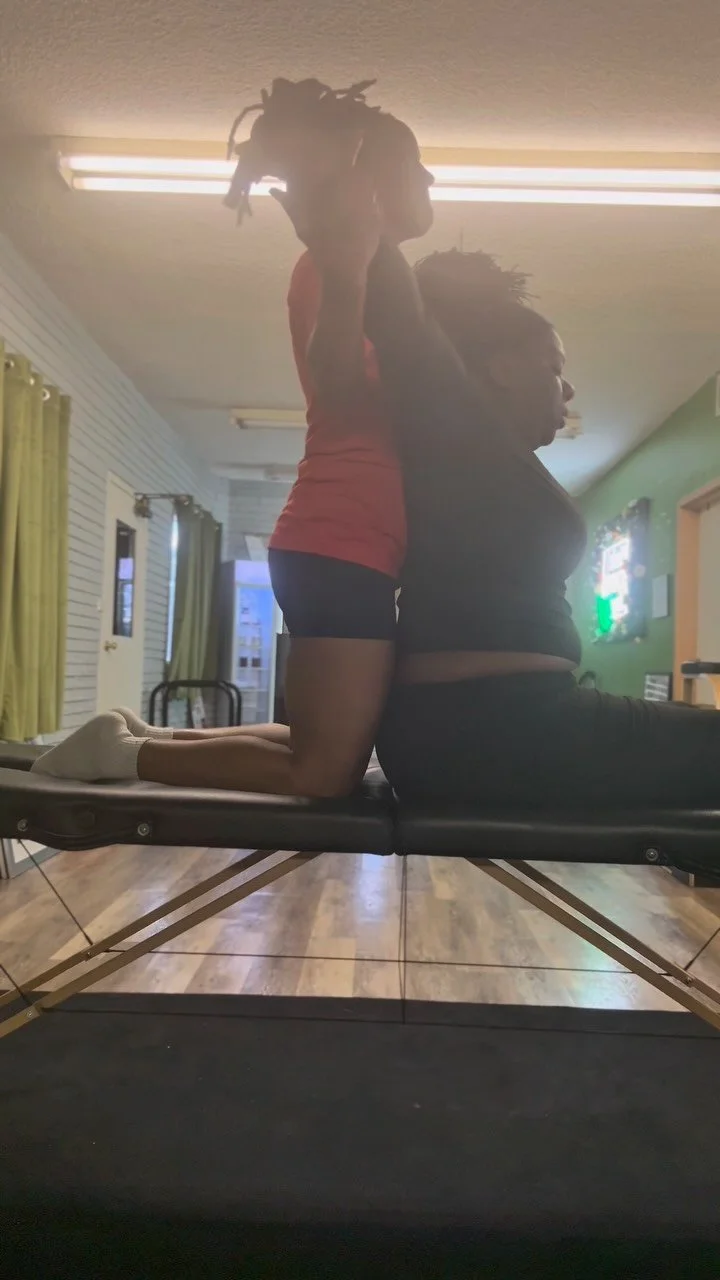“The consultation”
She walked in, not just to stretch her body but to stretch her faith, her courage, her future.
A sister in Truth, daring to reclaim her temple,
stepping into the consultation like it’s the first page of her healin