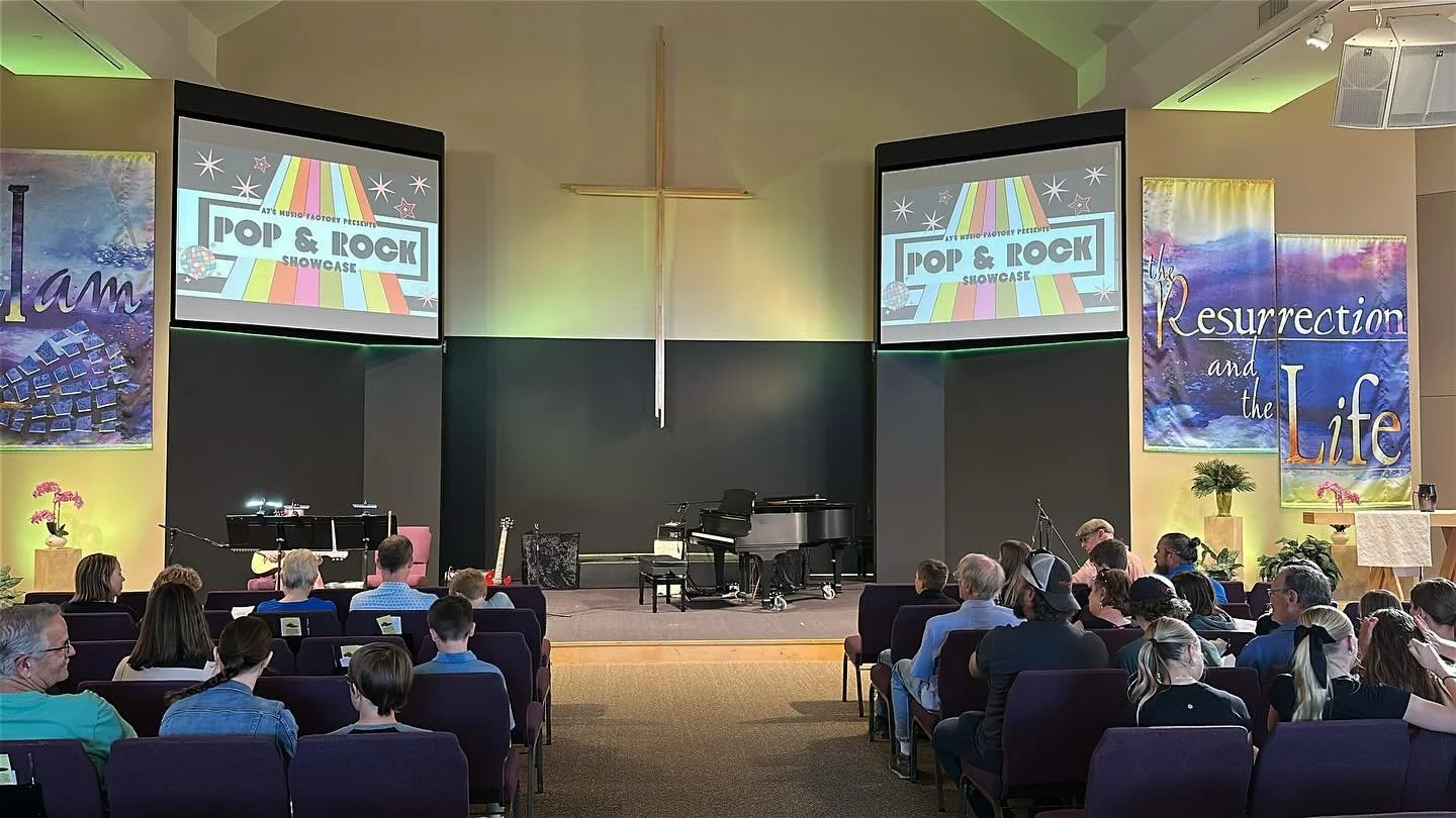 Our students rocked the stage with four awesome shows at Sunday’s ‘Pop & Rock Showcase’! Everyone—friends, parents, grandparents—had a great time, and the ‘Name That Tune’ game was a total hit!
Many than