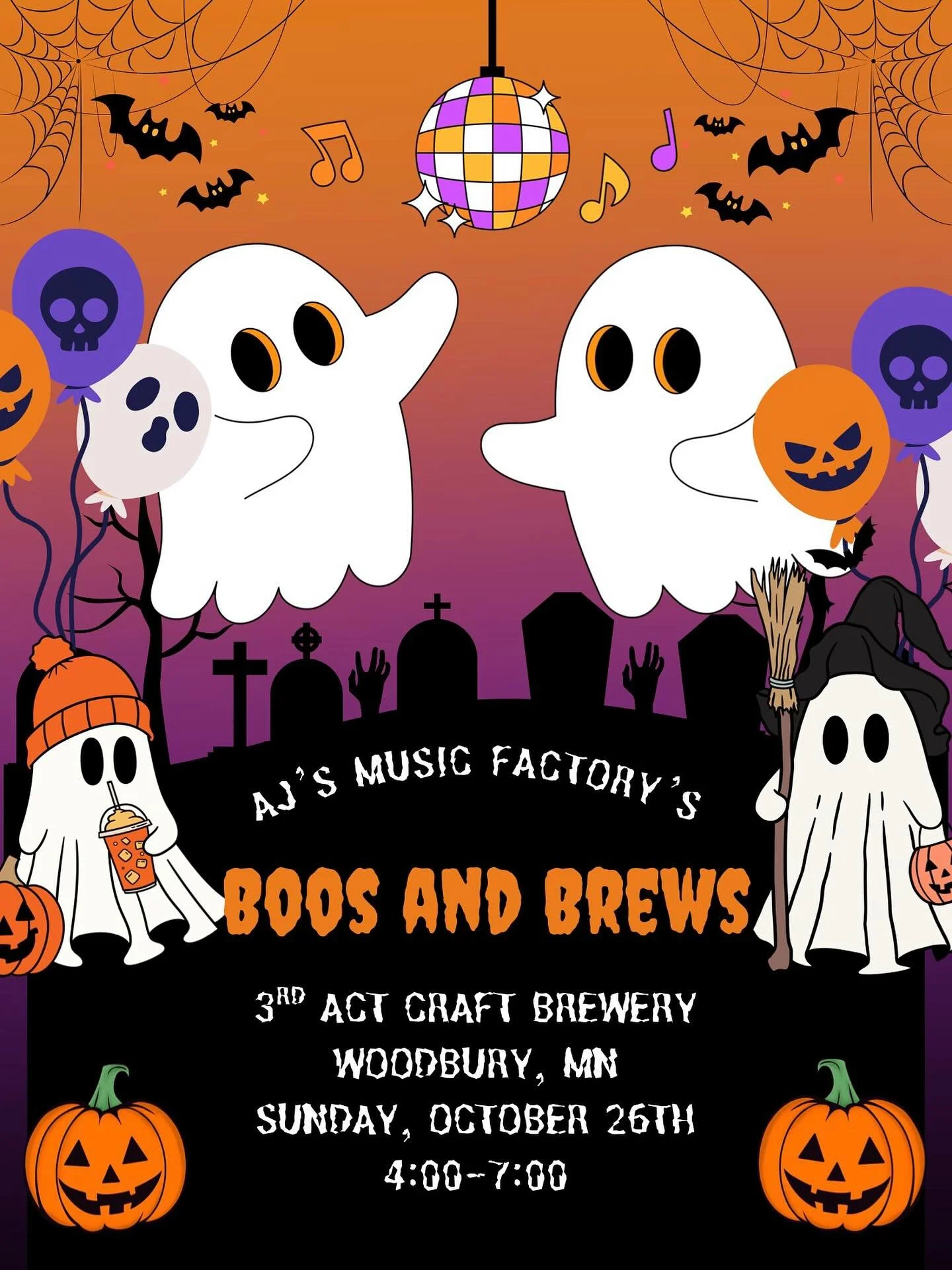 👻🎶 First show of the year is almost here! 🎶🎃
Join us for &ldquo;Boos &amp; Brews&rdquo; on Sunday, Oct 26 | 4&ndash;7 PM.
Great music, festive vibes, and plenty of Halloween spirit&mdash;don&rsquo;t miss it! 🕸🍂

Mark your calendars &amp; bring 