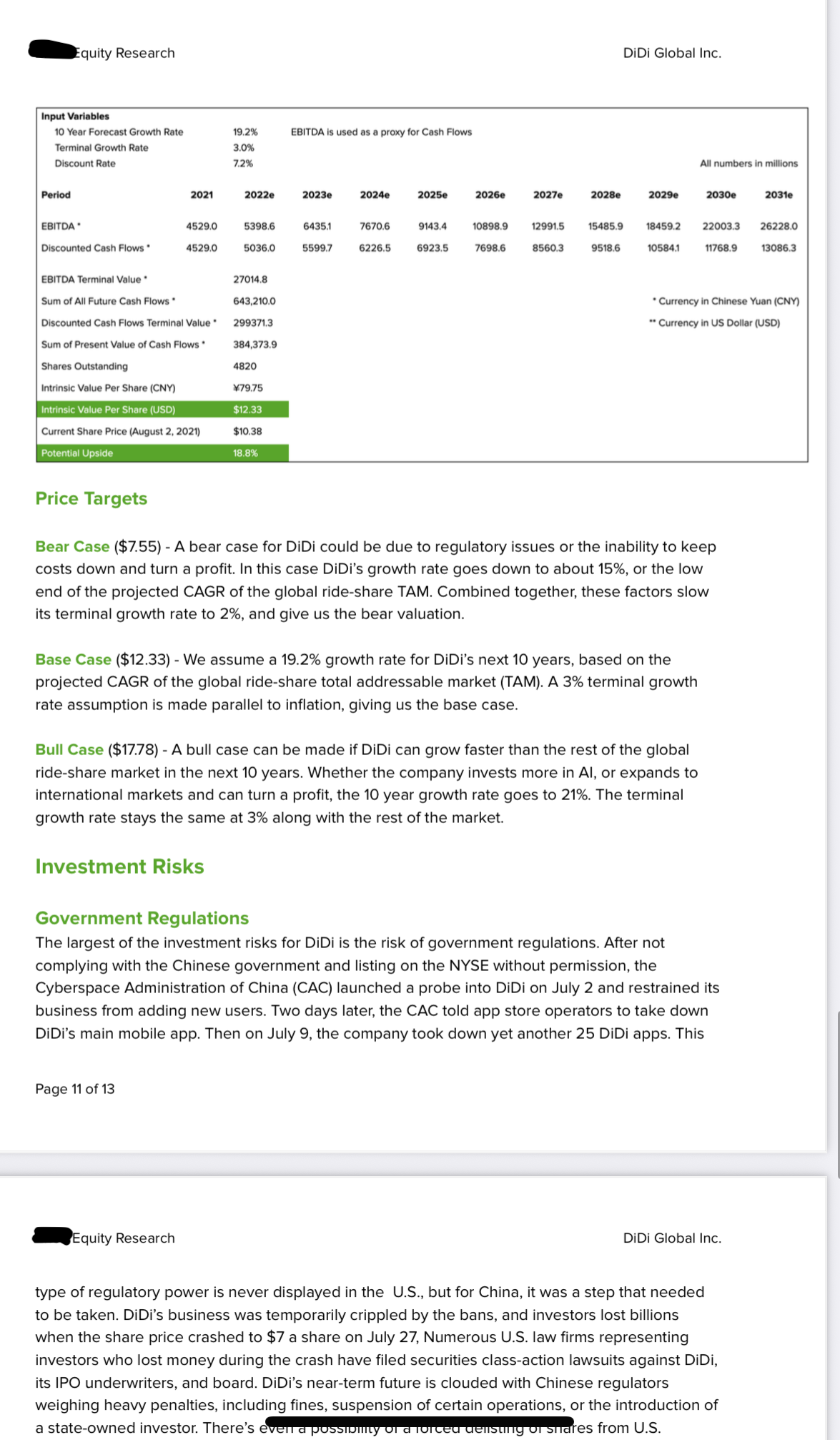 Finance & Equity Research Project 2026