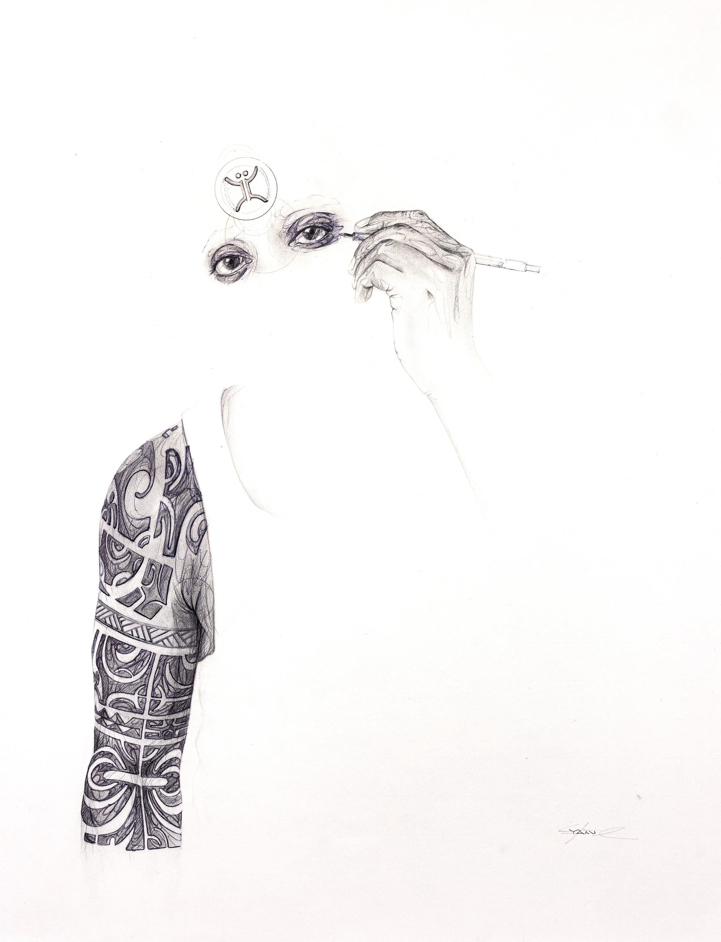 Untitled. Graphite pencils on paper. Crayons graphite sur papier. 19”x 25”. (2017)