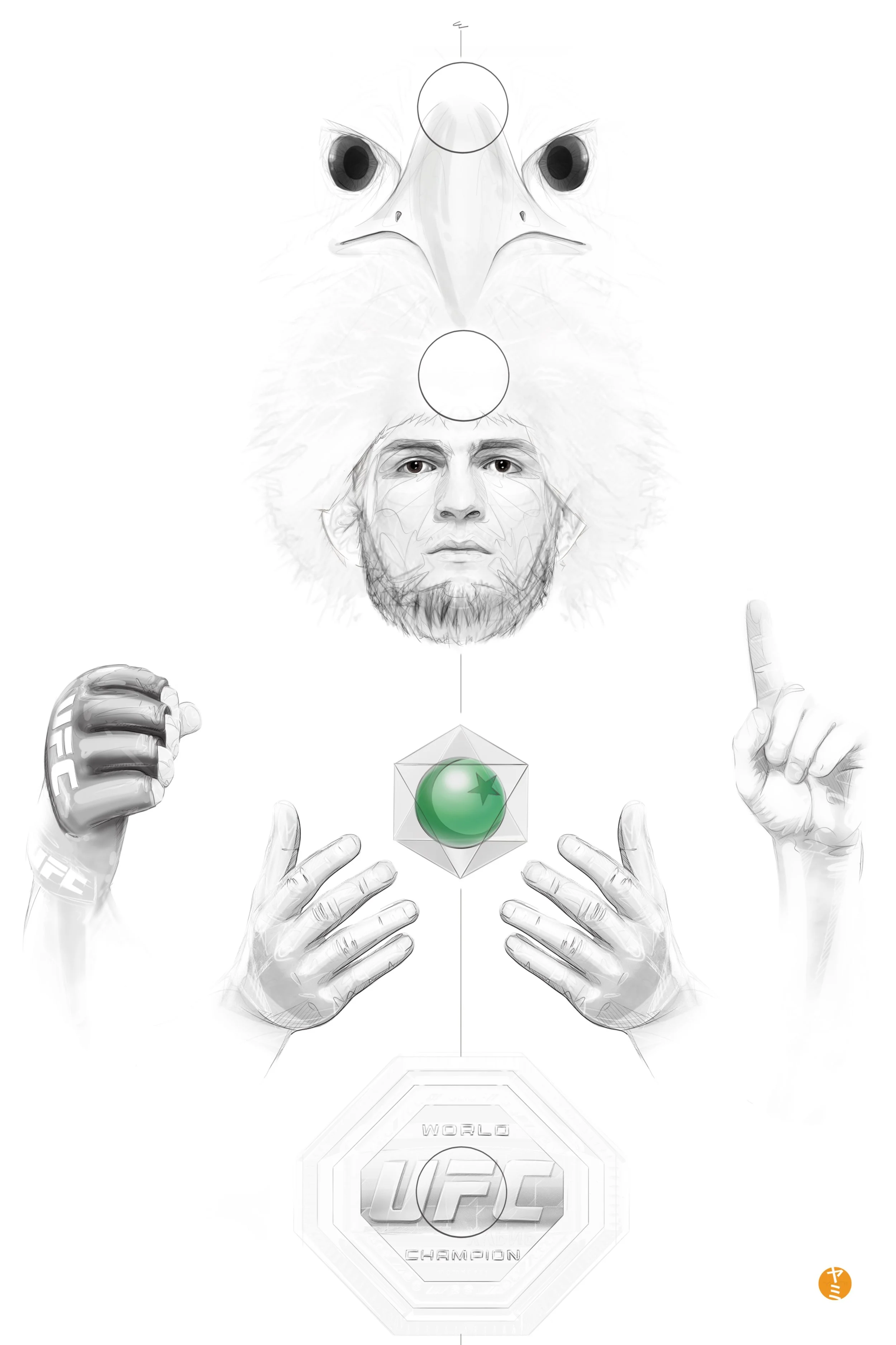 Khabib "The Eagle" Nurmagomedov. Digital. (2019)