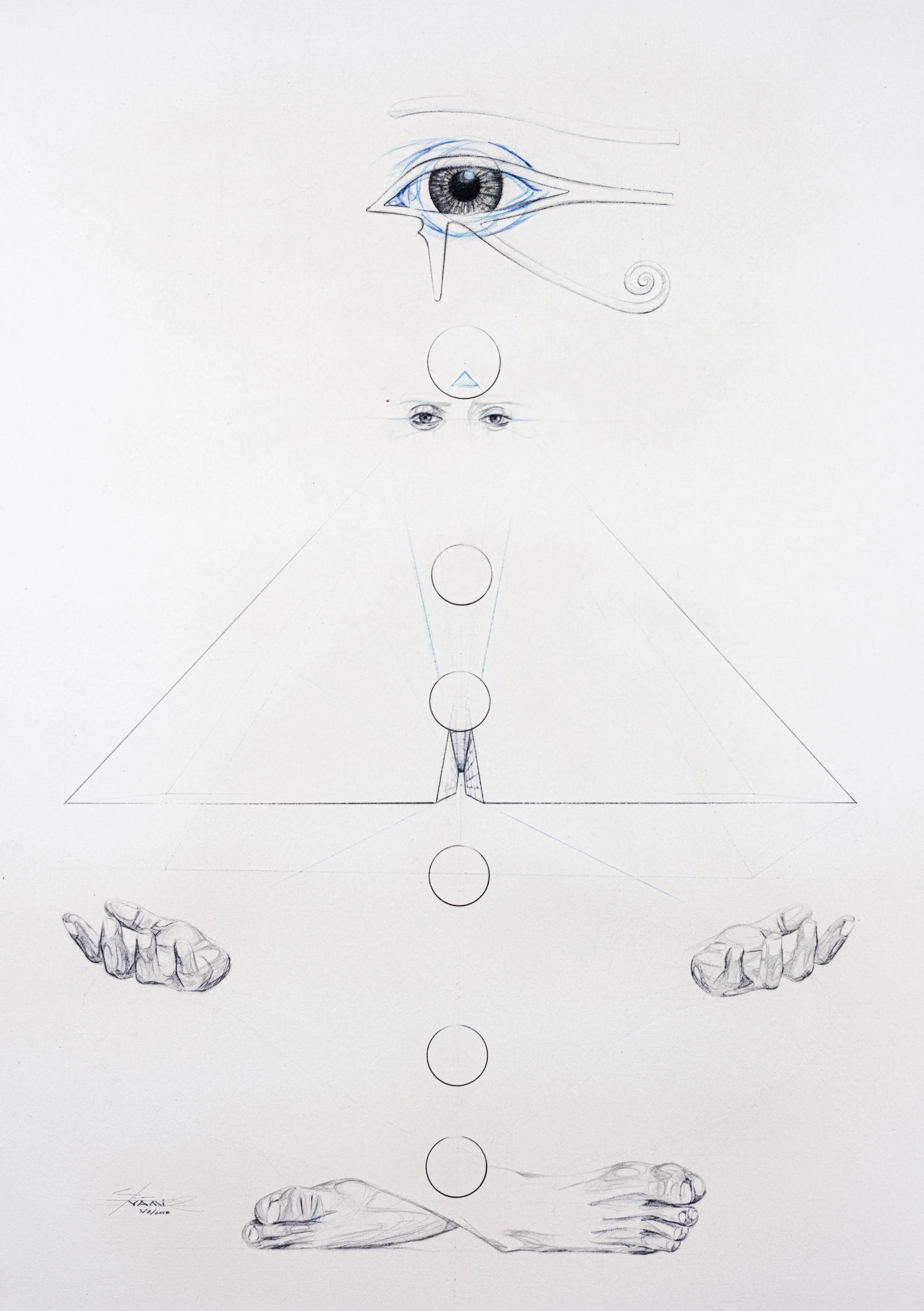 Untitled. Graphite pencils on paper. Crayons graphite sur papier. 19”x 25”. (2017)