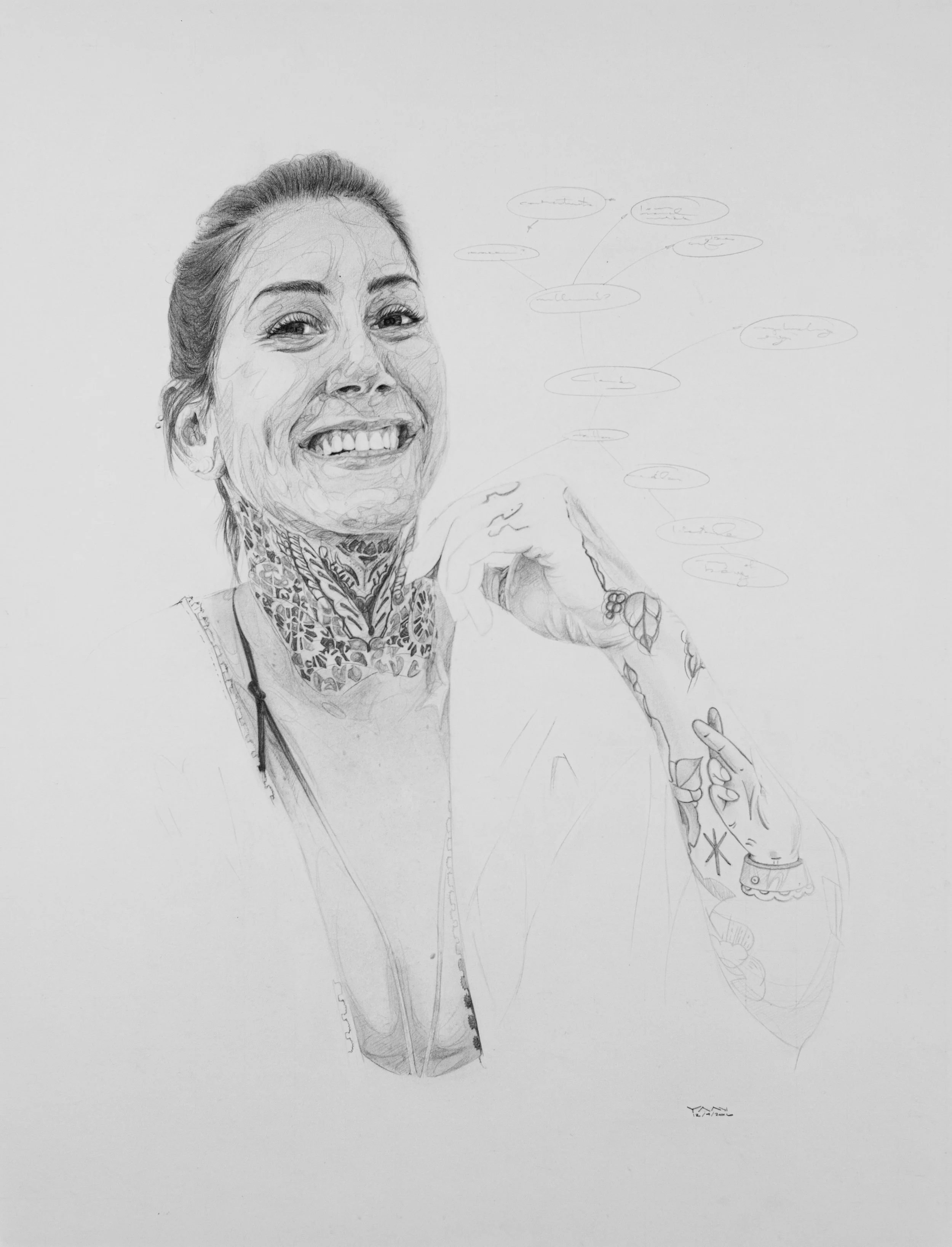 CLAUDY. Graphite pencils on paper. Crayons graphite sur papier. 19”x 25”. (2016)