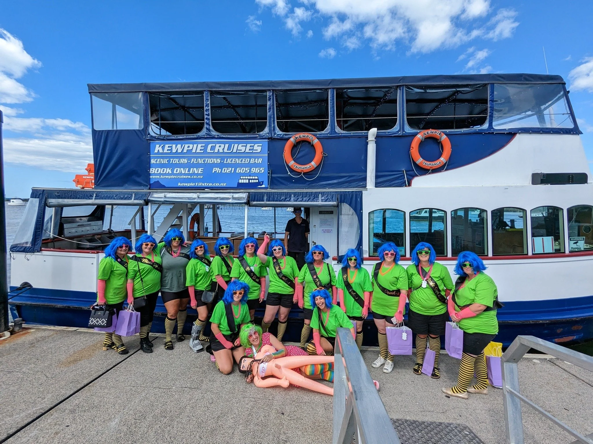 Who says private charters have to be boring? Whether it's a birthday bash, work do, or just an excuse to party with your crew – Kewpie Cruises brings the fun, the ocean breeze, and a totally unique vibe (wigs optional... but highly encouraged ?