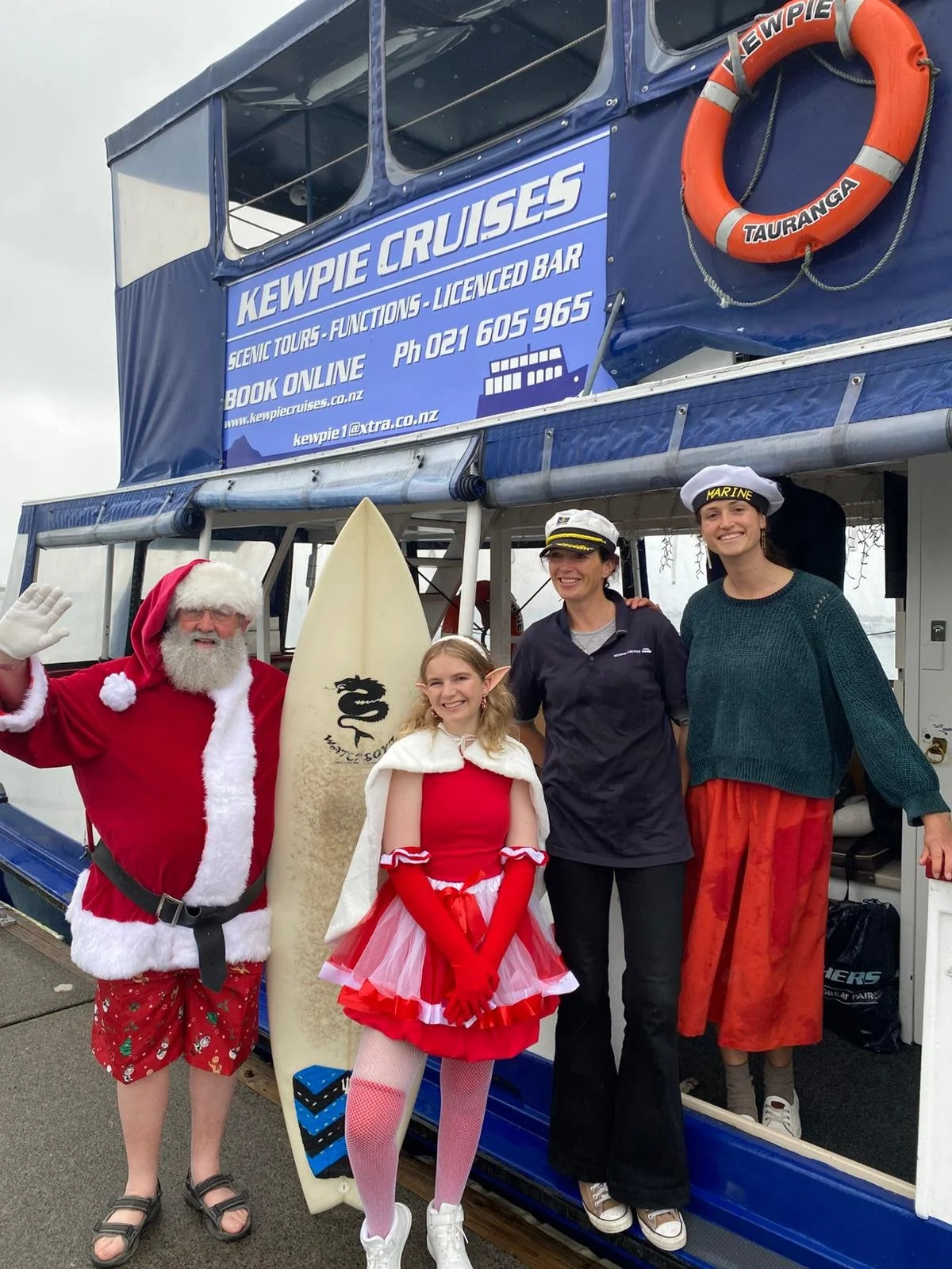 Tauranga Christmas Functions on the Kewpie.