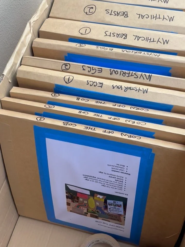 Just delivered the first batch of creative pop-up packs I designed and crafted for Cairns Libraries  network of 8 branches. Each pack contains a self-led story activity, and will be rotated through a couple of the branches over the next 12 months, so