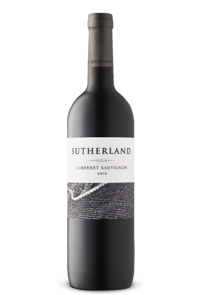Bottle of Sutherland Elgin Cabernet Sauvignon wine from 2015.