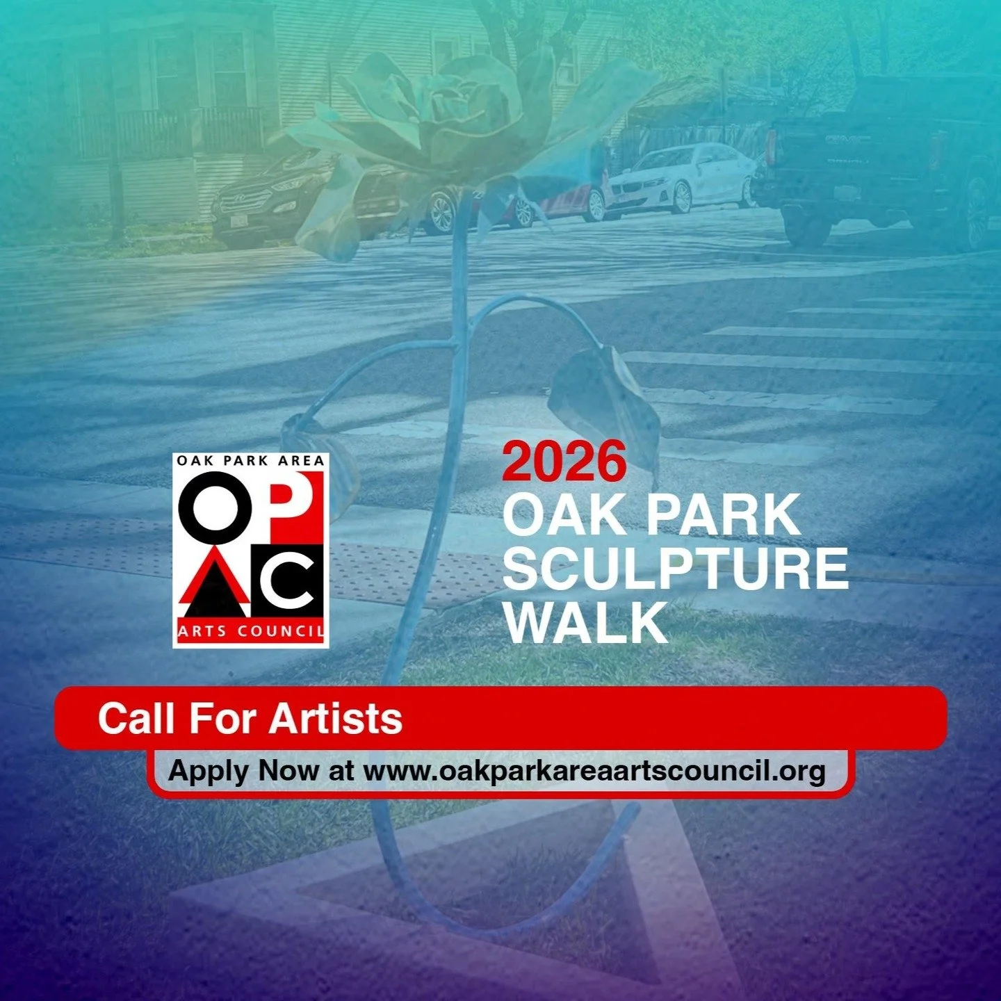 The 2026 OAK PARK SCULPTURE WALK &ndash; Call For Artists is now OPEN!.. EXTENDED DEADLINE is March 2, 2026.

On behalf of the Village of Oak Park, the Oak Park Area Arts Council (OPAAC) is seeking artists to temporarily display their work in the Oak