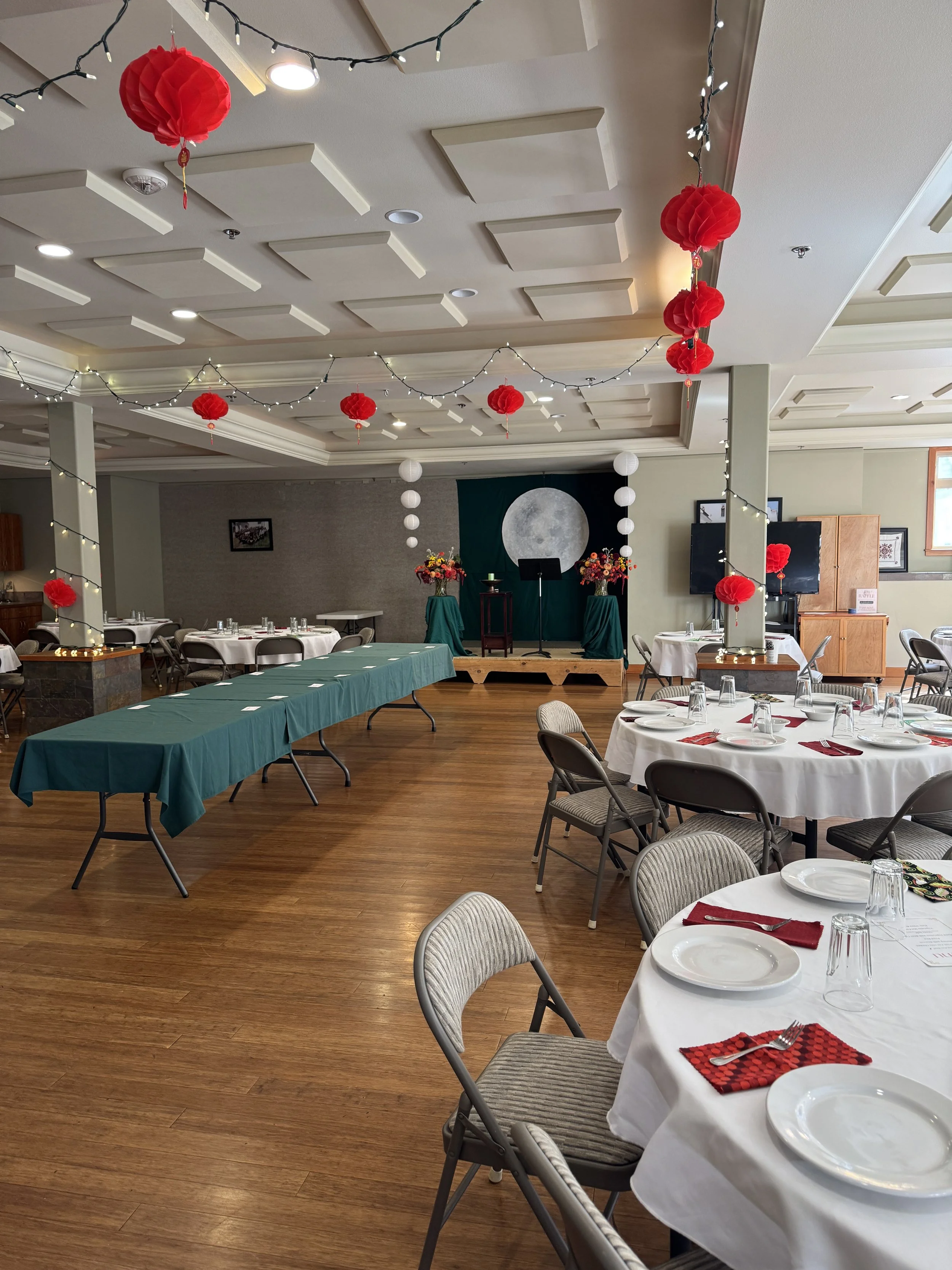 decorated social hall