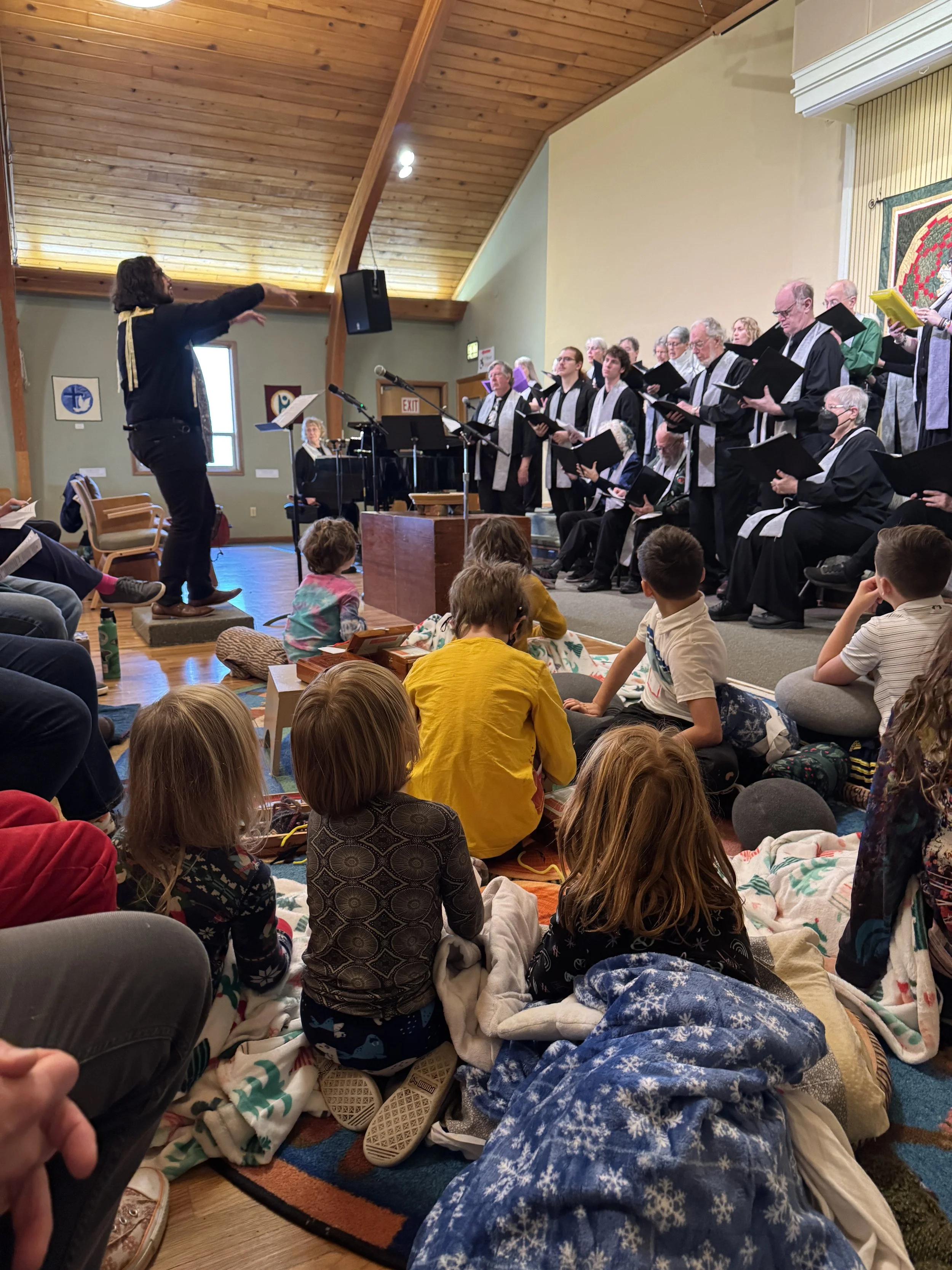 BUF Choir performing for congregation