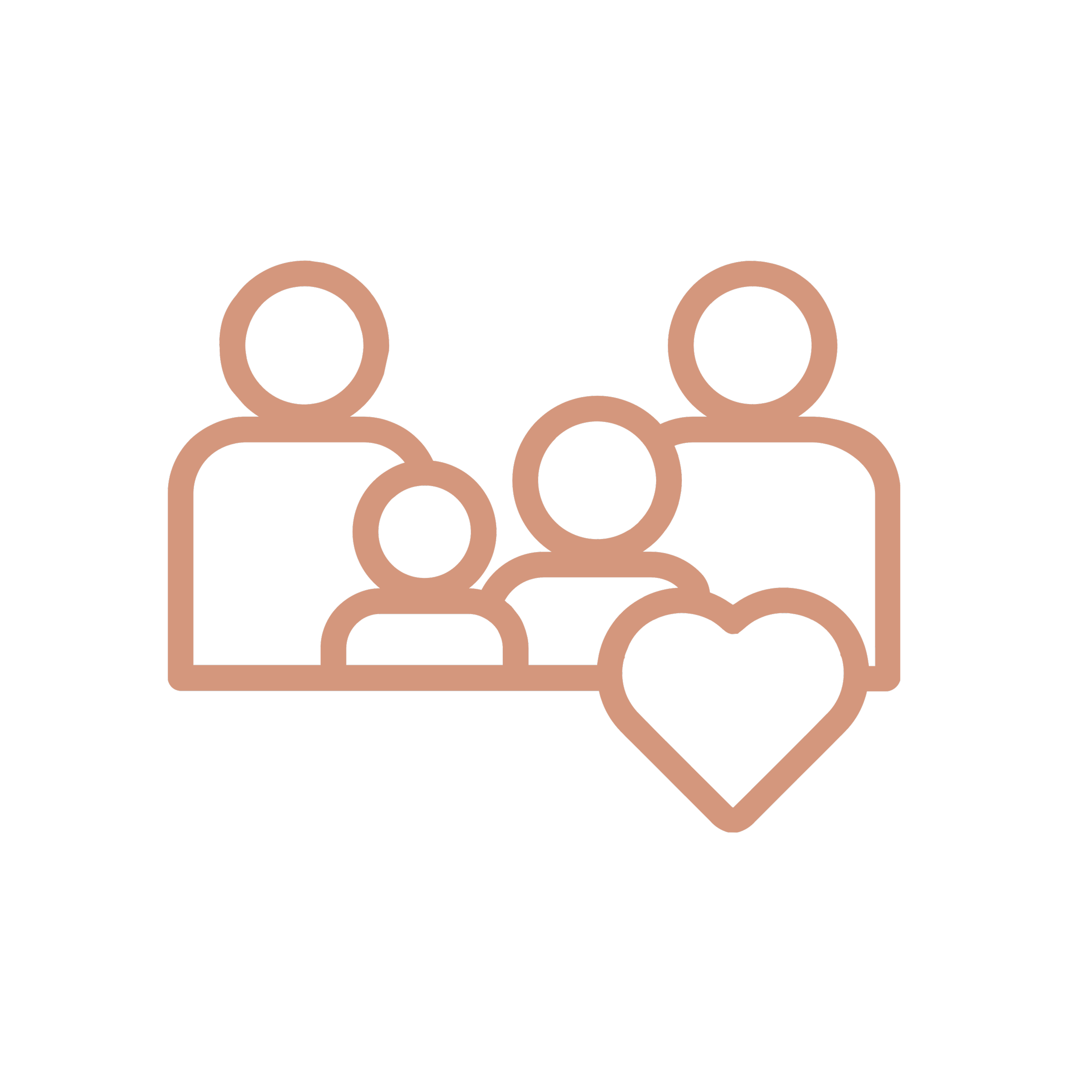 adult and child figures with heart shape