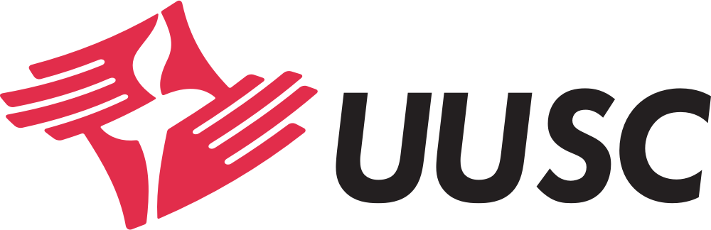 Unitarian Universalist Service Committee logo featuring two hands forming a chalice