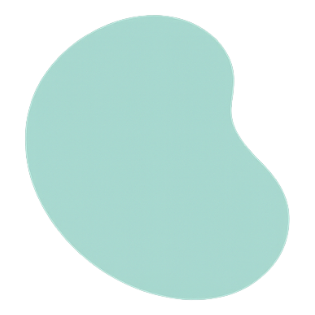 teal abstract shape