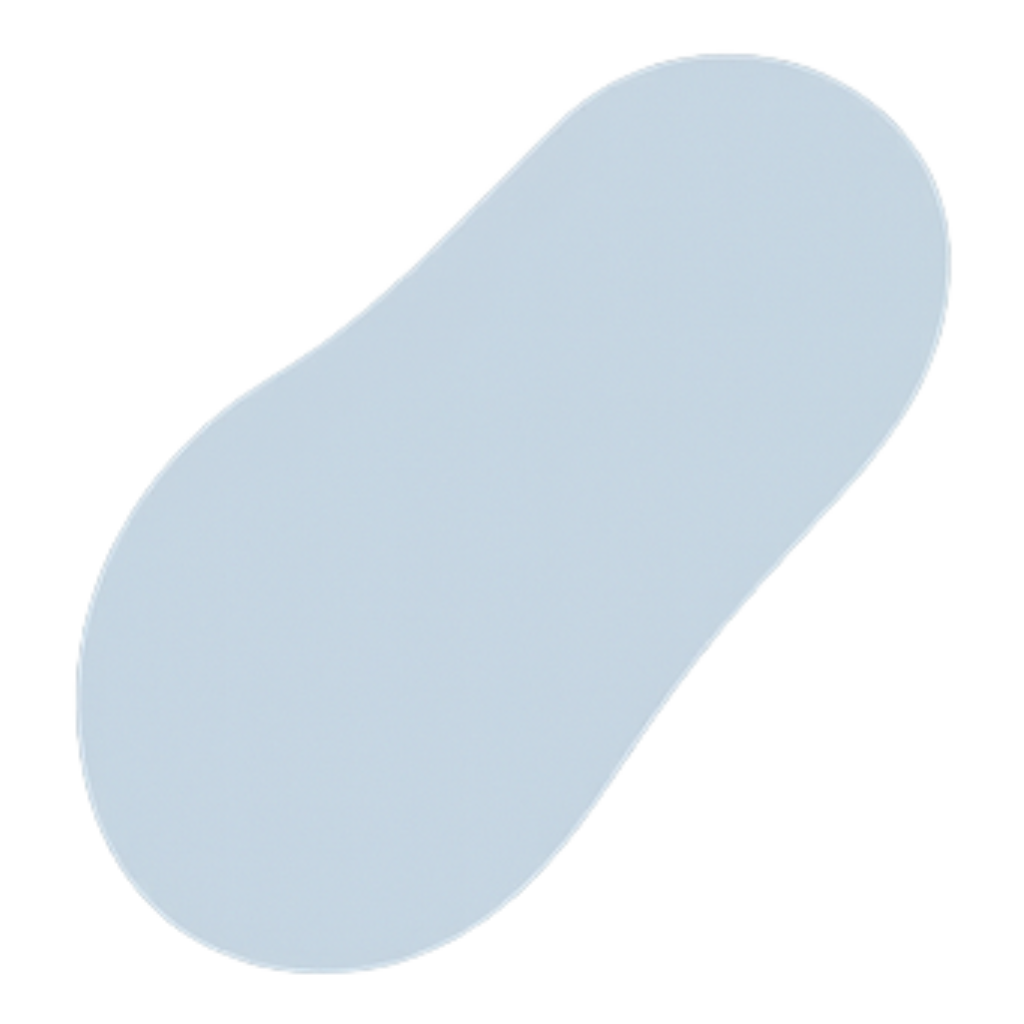 Blue abstract pill shape