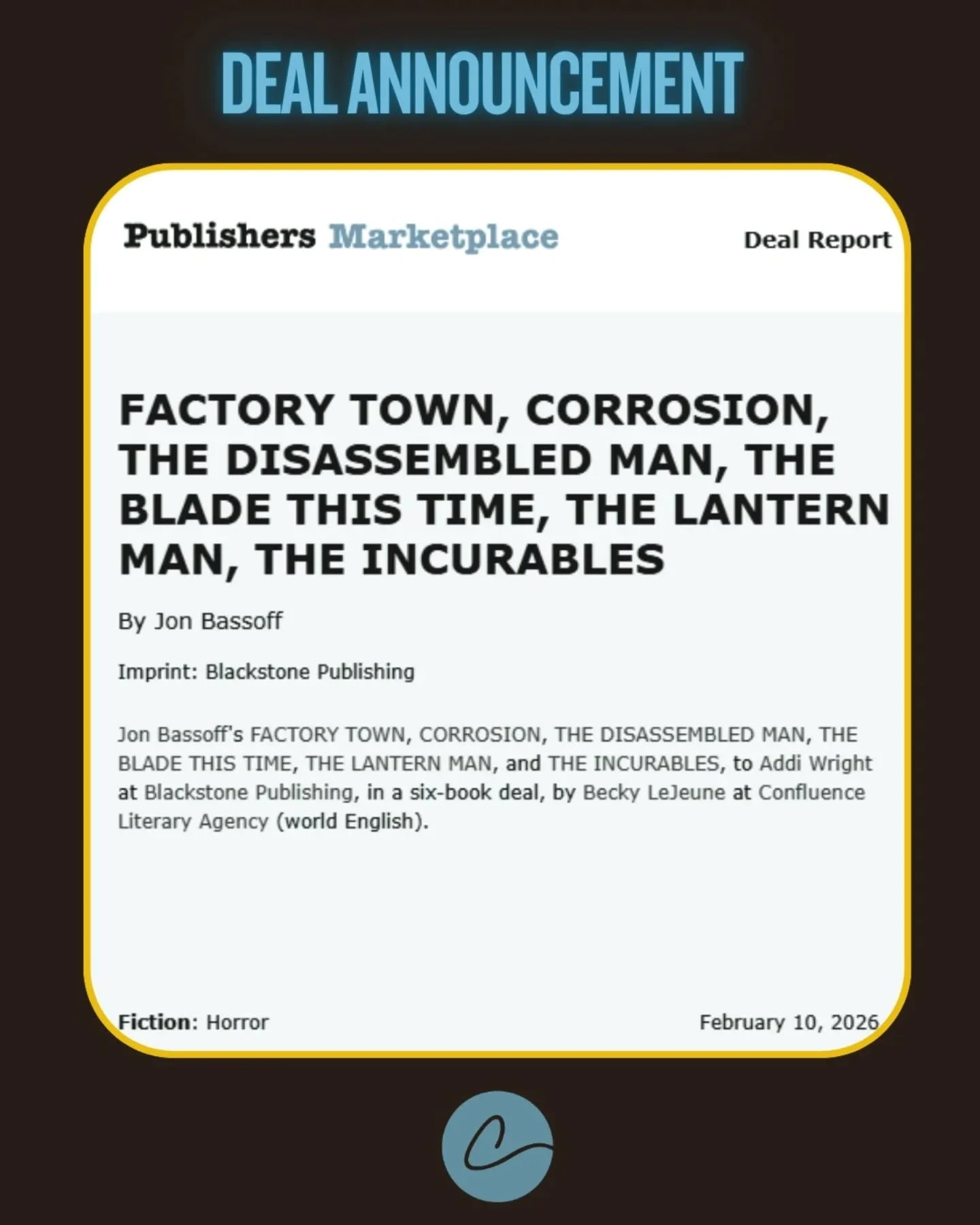 Congrats, @jonbassoff!