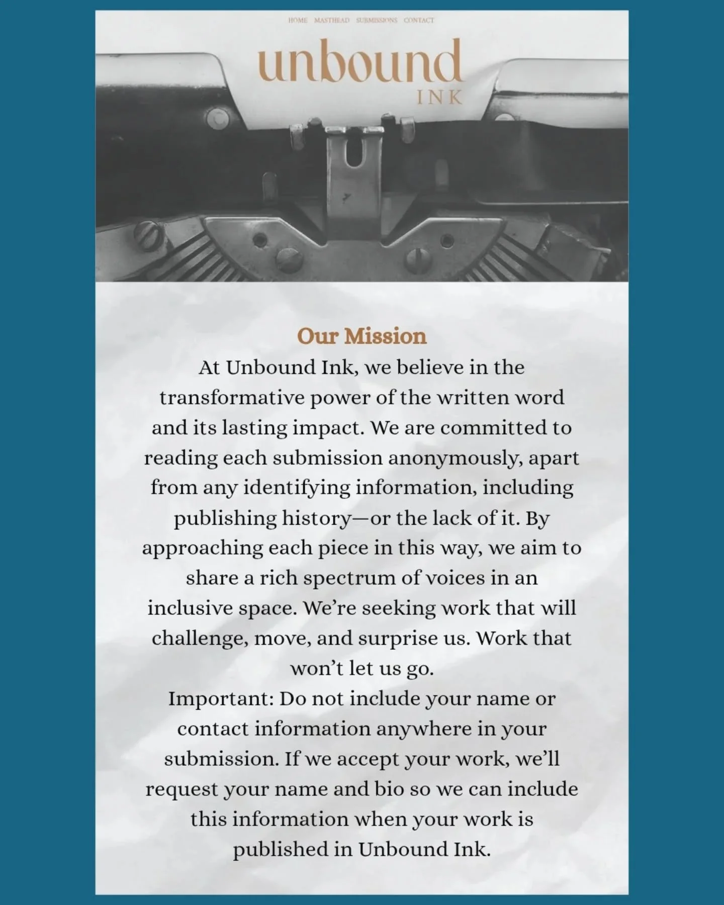 Congrats to CLA's @tolinrosanne and co-editor @allie.777 on the launch of their new literary magazine, #UnboundInk! Check them out at unboundink.org ✍🏼