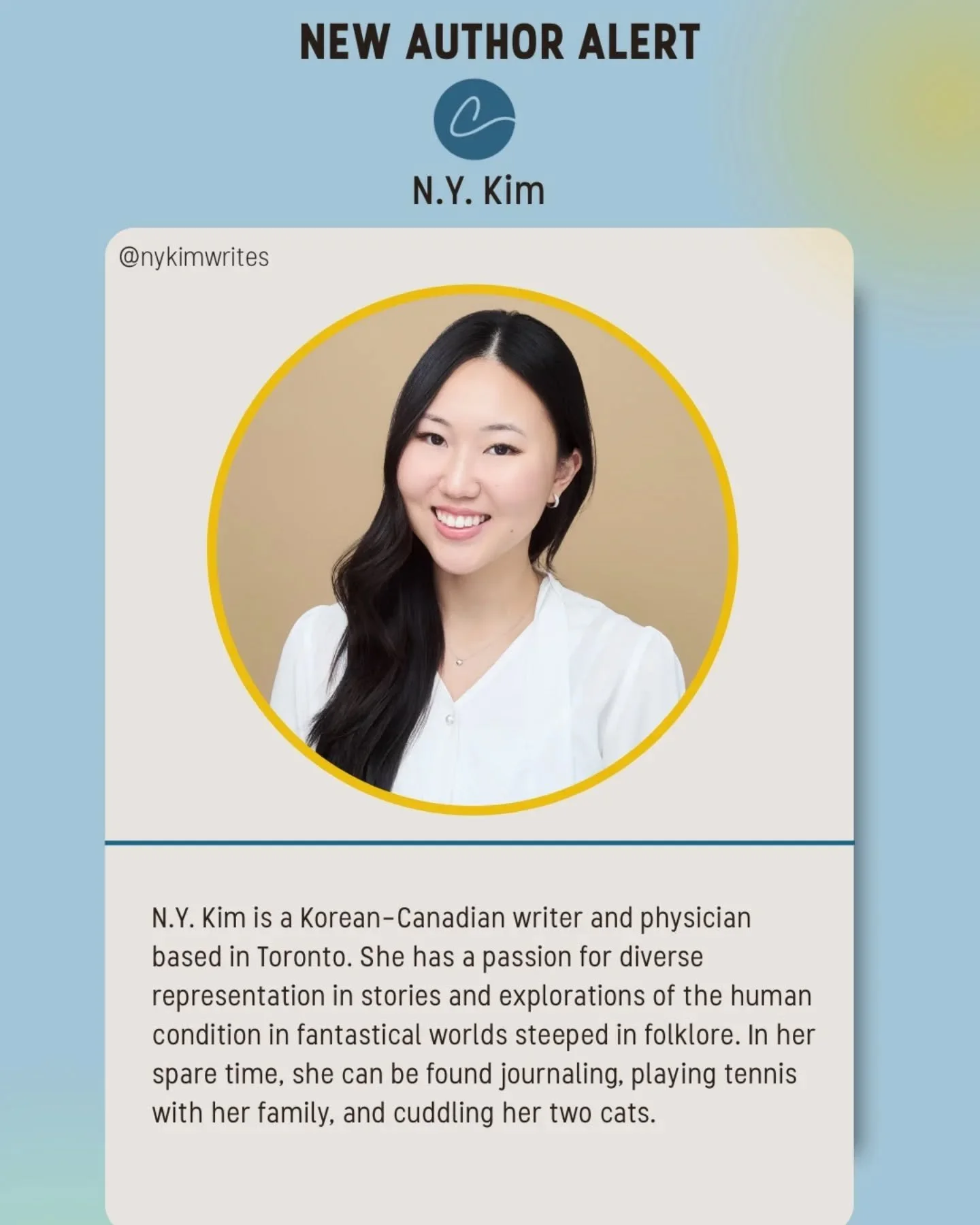 We're thrilled to announce that @nykimwrites is now represented by @agentnpayne of Confluence Lit! Welcome, N.Y.! 📚