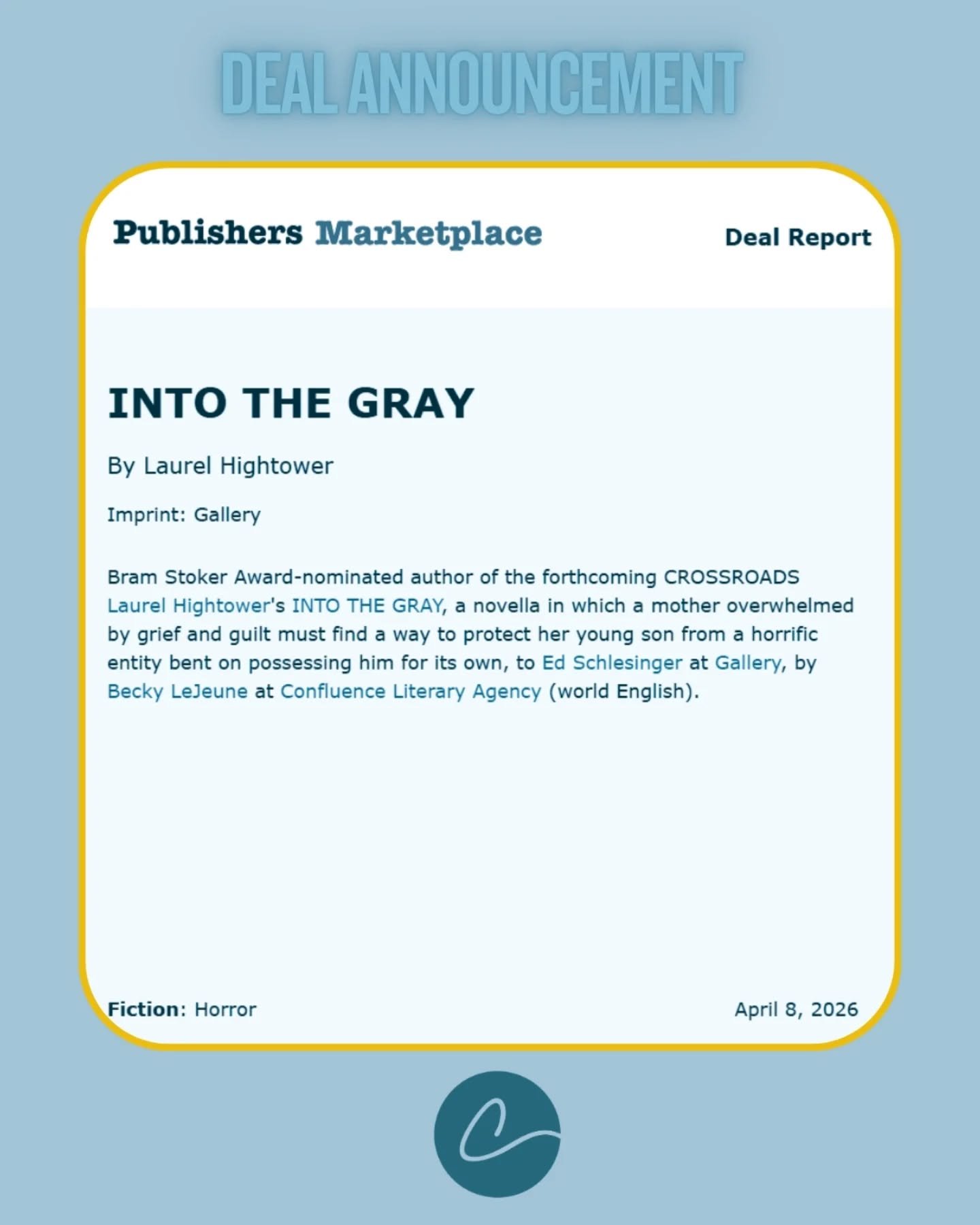 Congratulations, @laurelhightower!!