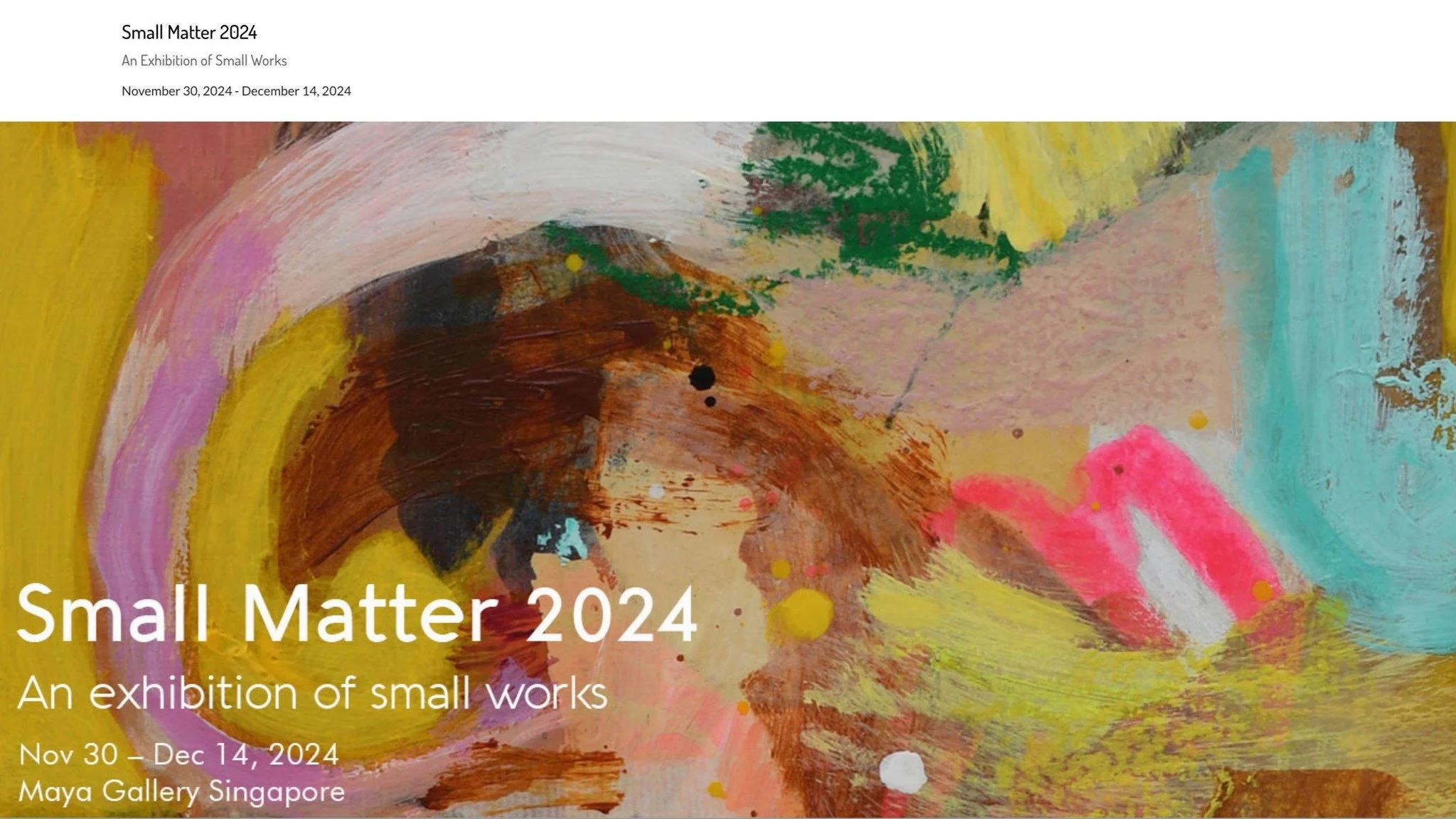 Will take part in a group show by Maya Gallery, "Small Matter 2024." Nov. the 30th ~ Dec. the 14th!!