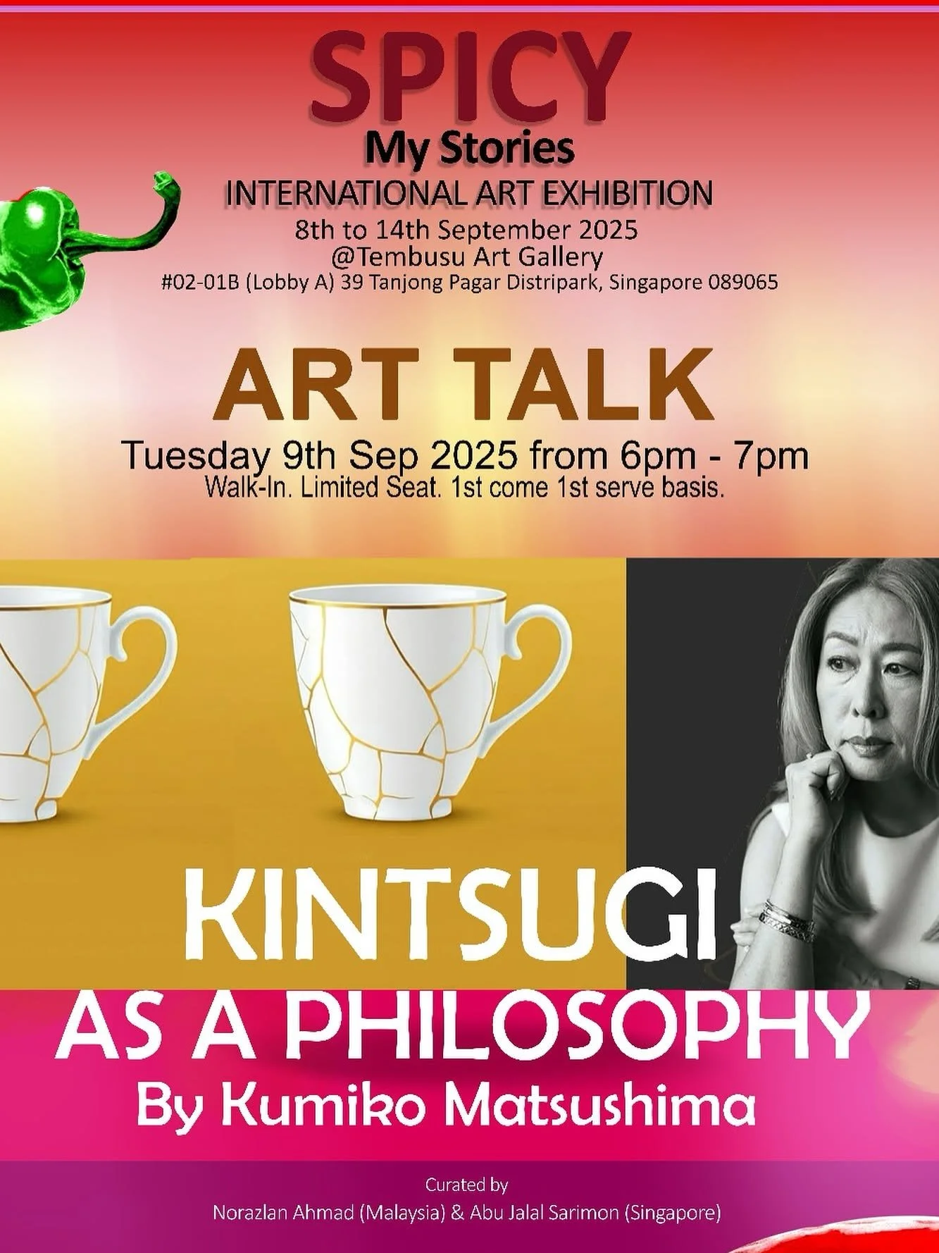 Artist Talk at Tembusu Gallery at “SPICY” Exhibition on Sept. 9, ‘25!