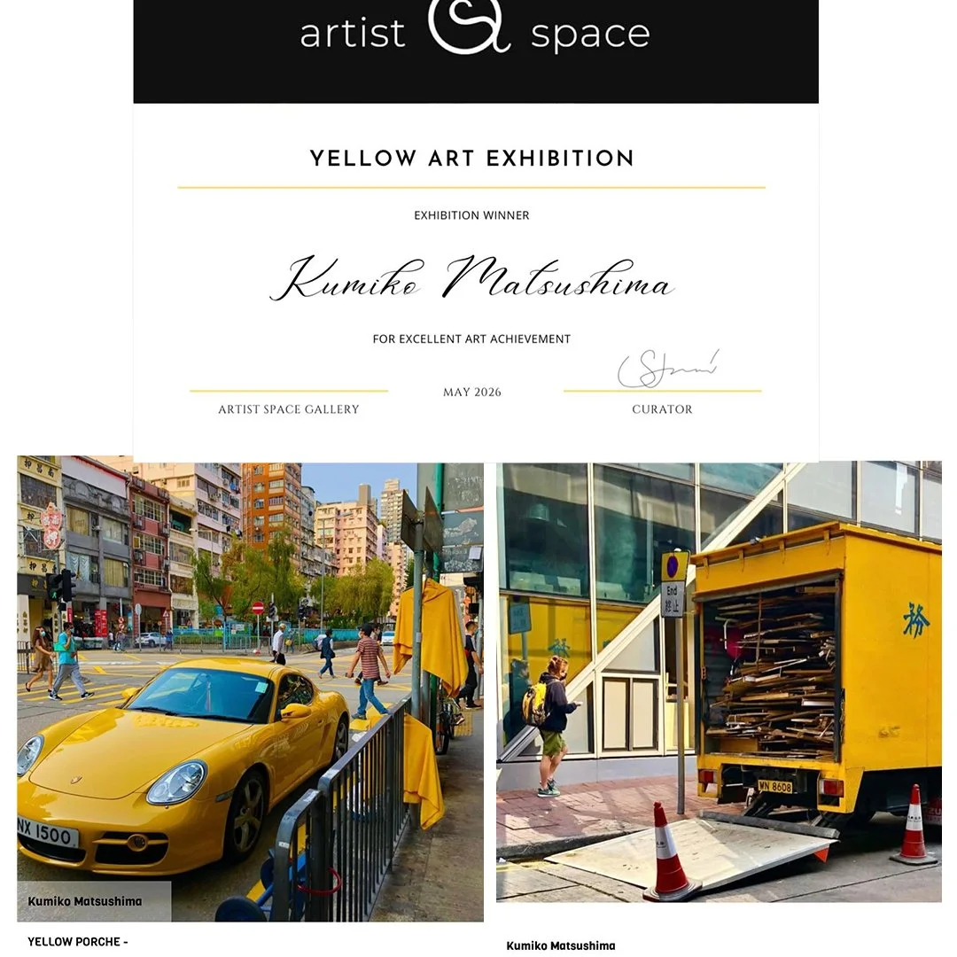 Two of Kumiko’s Photos were selected to be shown in the Yellow Art Competition by Artist Space Gallery!!