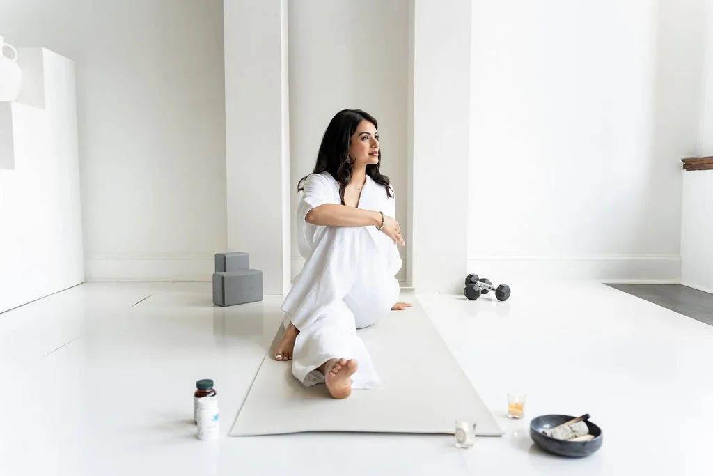 woman doing yoga