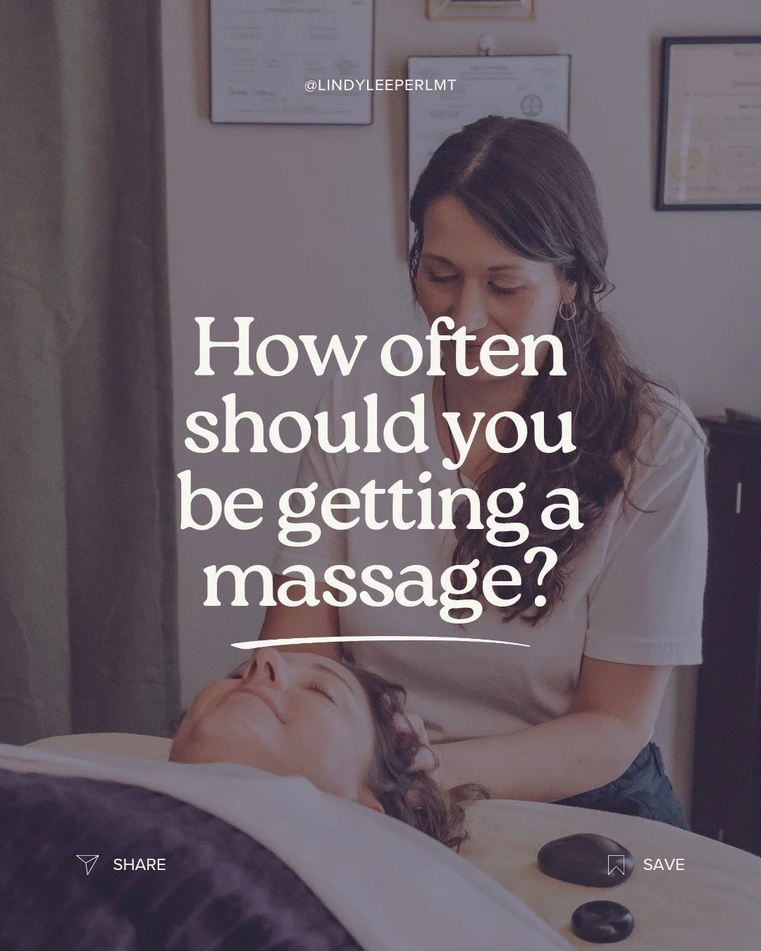 A question that I get asked often is, "How often should I get a massage?"
Here are a few general suggestions, but every individual is unique.  That's why I don't just customize your session. I work with you to find the right plan for your w