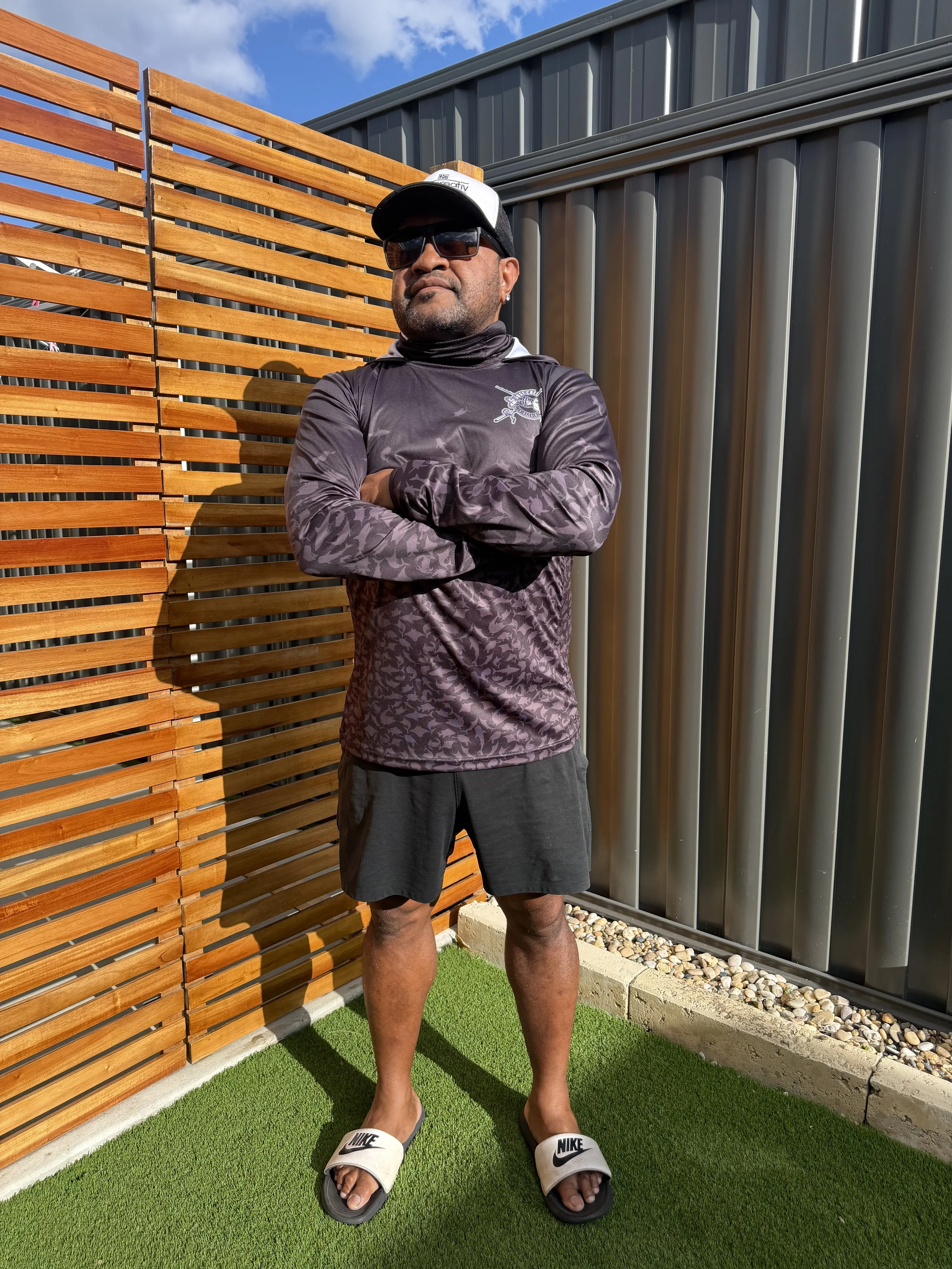 Hooded Fishing Shirt with Face Shield
