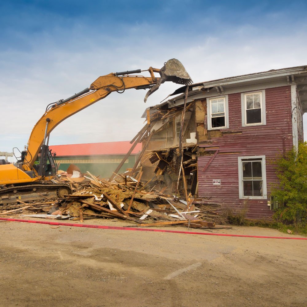 Demolition of house.