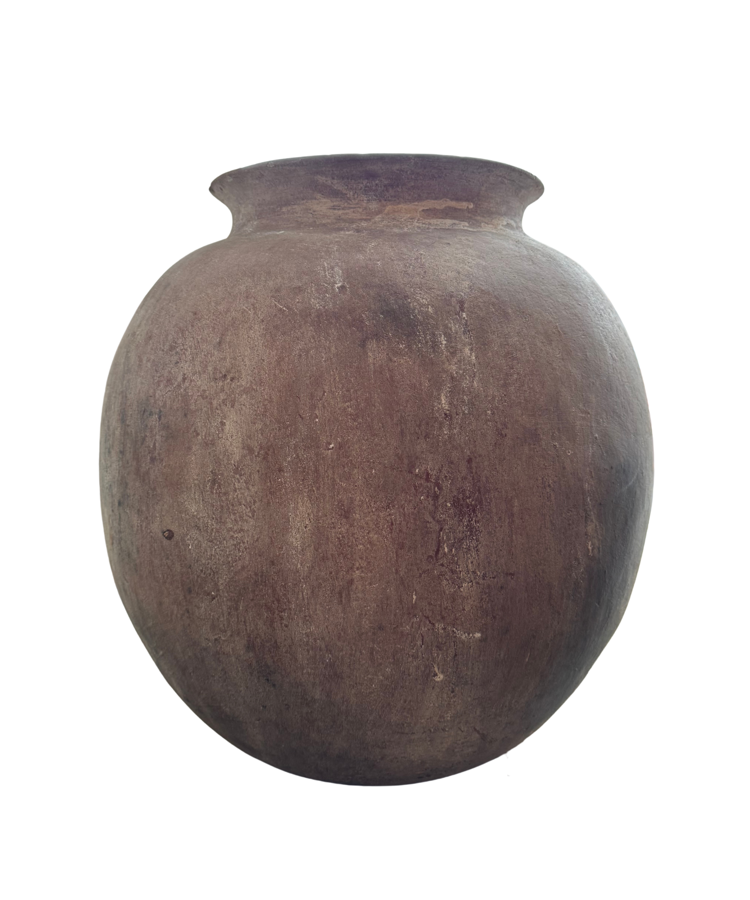 Antique Round Clay Vase
