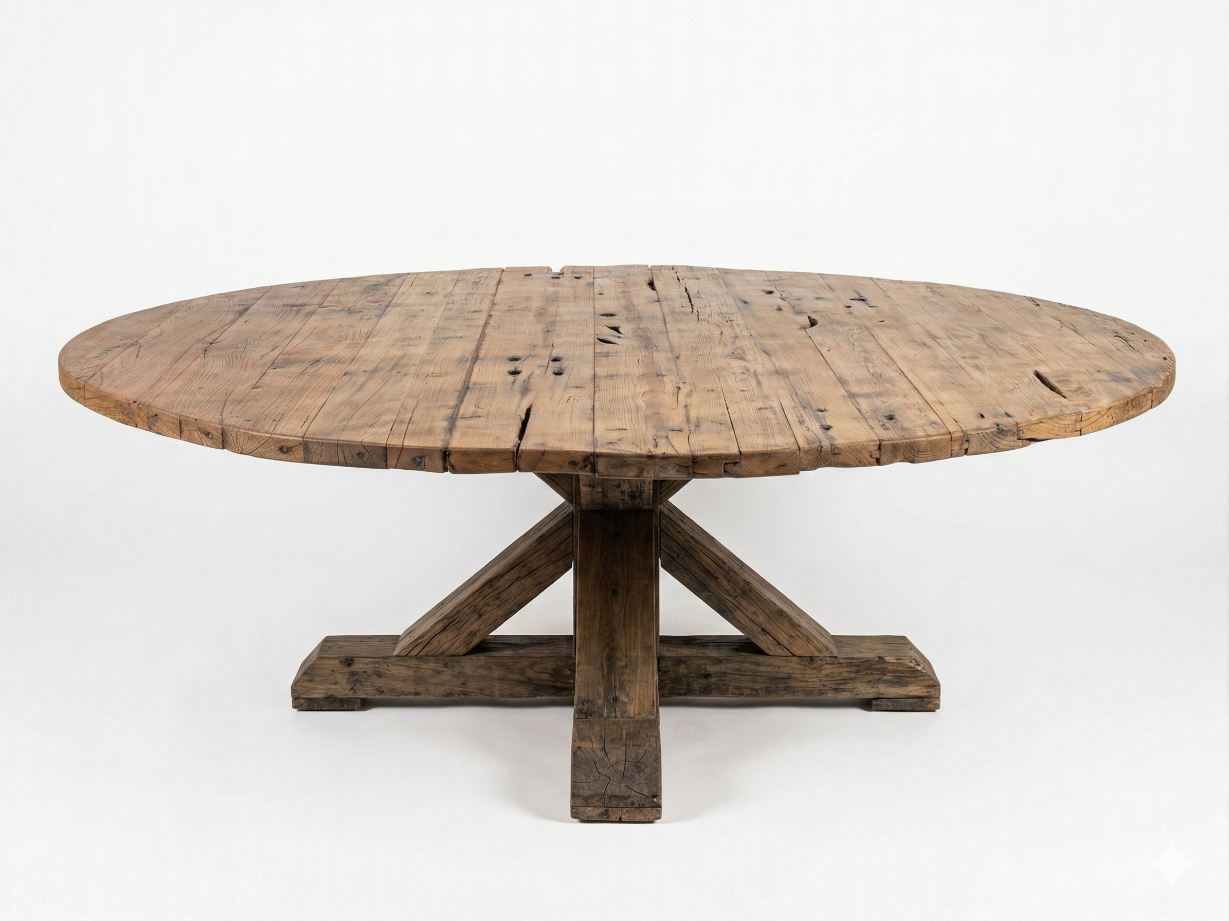 XL Round Oak Table
