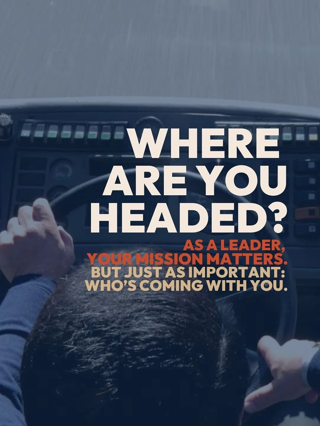 The people beside you will shape the journey more than the strategy ever will.

You can have the best plan in the world, but if the wrong people are on the bus, everything slows down. Or worse, breaks down.

Jim Collins said it best: &ldquo;First who