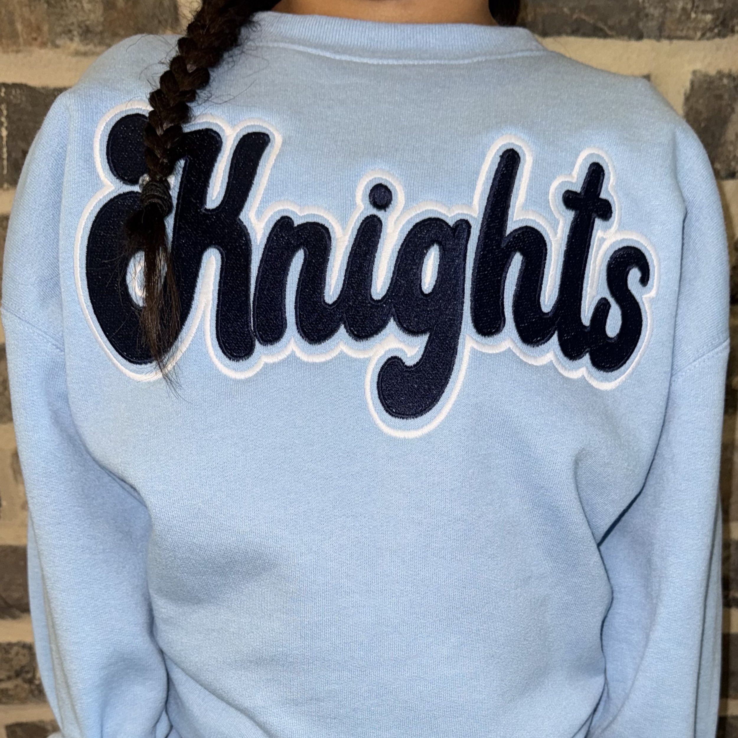 Youth Groovy Baby Crewneck Sweatshirt - Light Blue